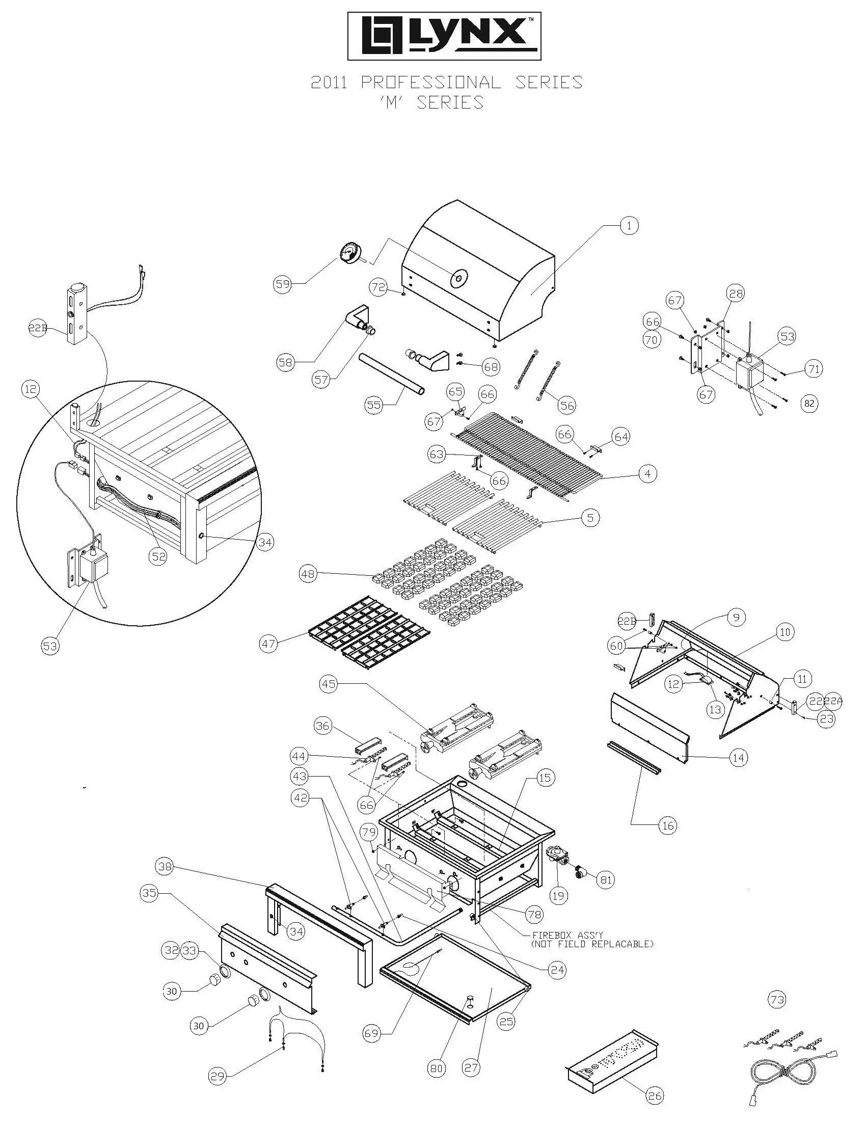 Lynx Professional L27-1 Series M (2011) Professional M Series 2011 parts diagram