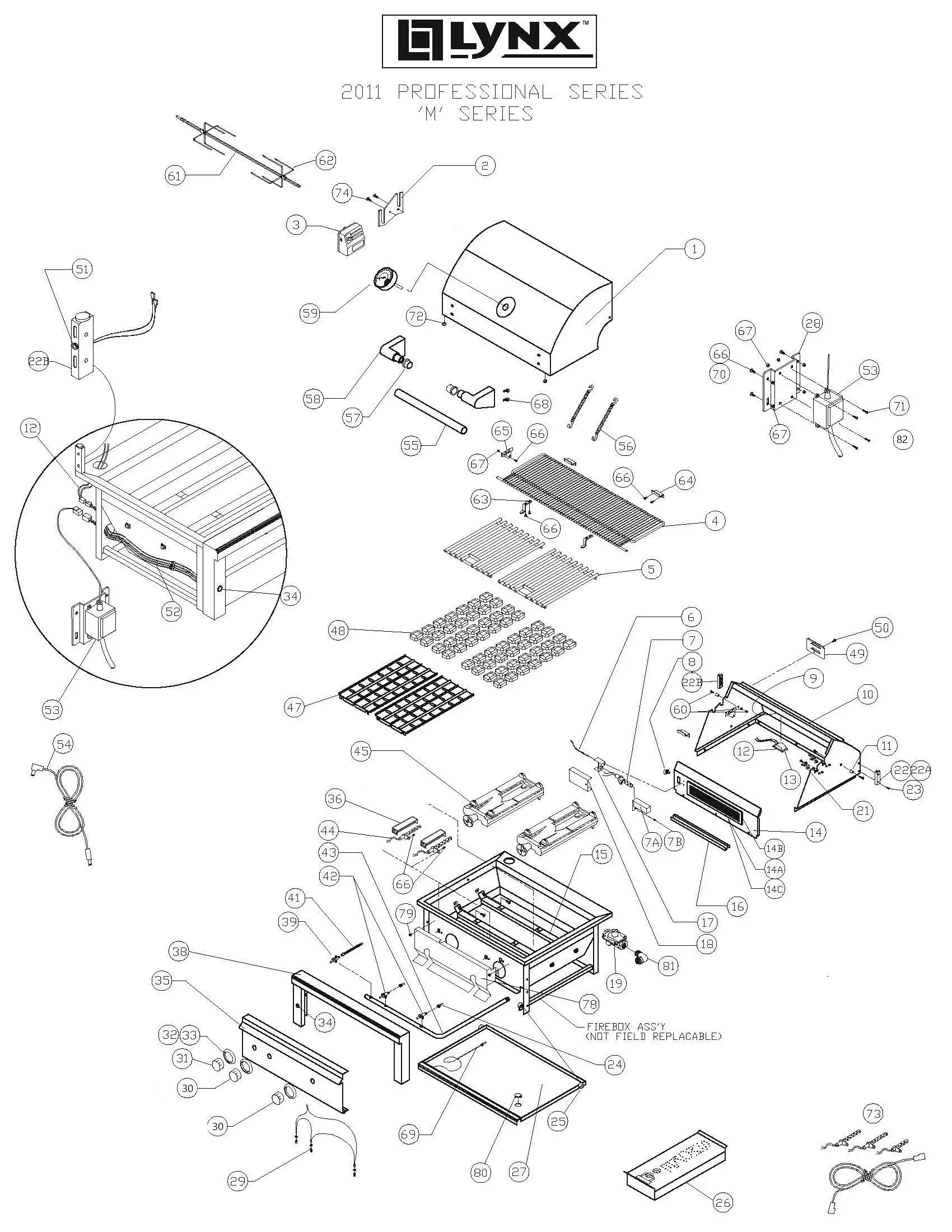 Lynx Professional L27R-1 Series M (2011) Professional M Series 2011 parts diagram