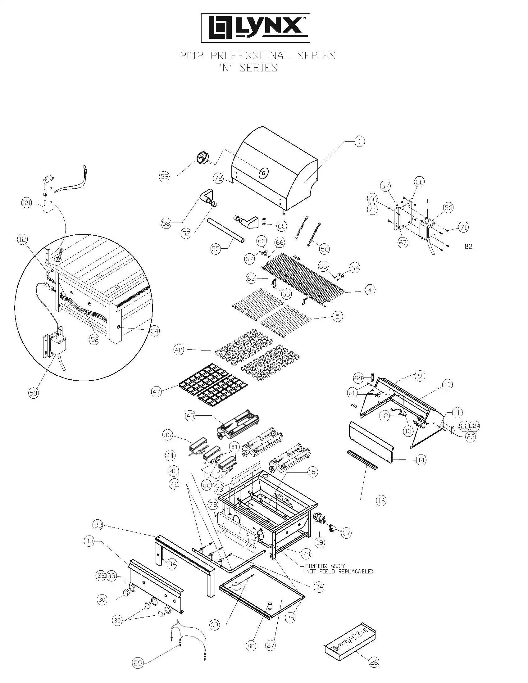 Lynx Professional L36-1 Series N (2012-2013) Professional N Series 2012-2013 parts diagram