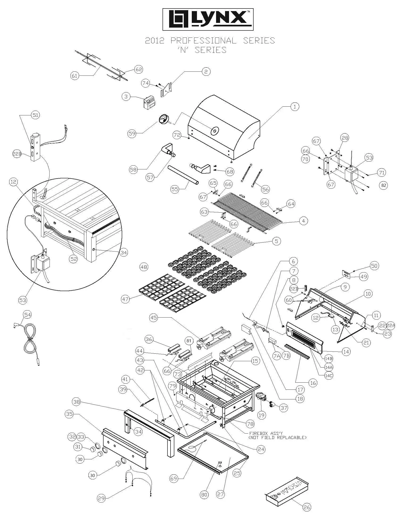 Lynx Professional L30R-1 Series N (2012-2013) Professional N Series 2012-2013 parts diagram