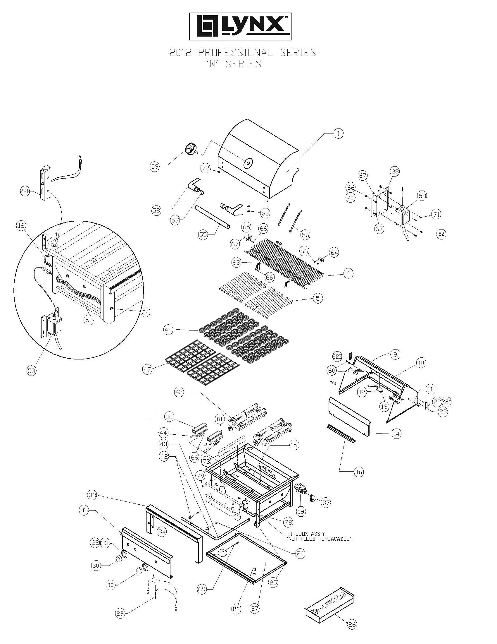 Lynx Professional L30-1 Series N (2012-2013) Professional N Series 2012-2013 parts diagram