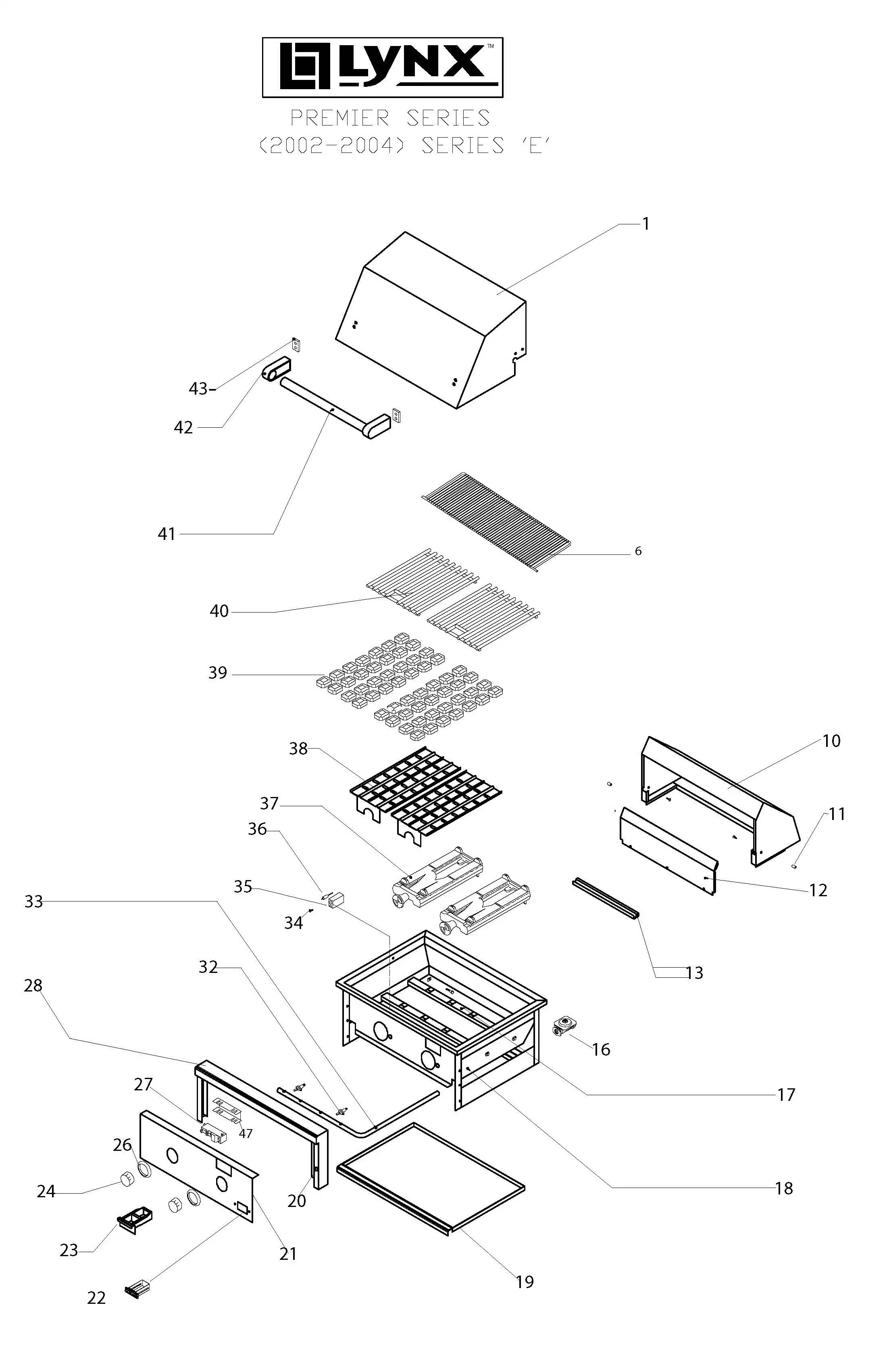 Lynx Premier LBQ27E Series E (2002-2004) E 2002-2004 parts diagram