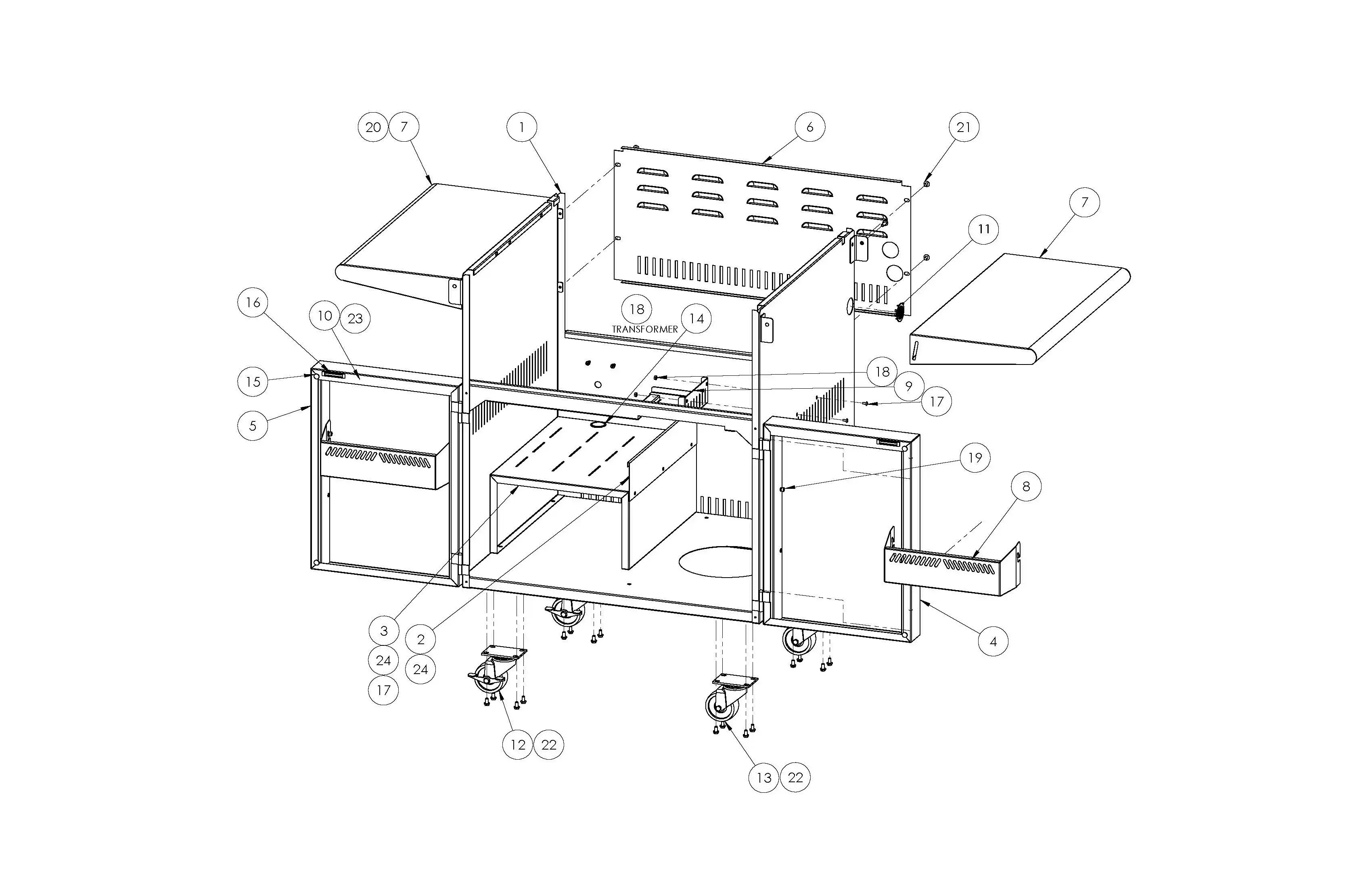 Lynx Professional L30TRF Cart parts diagram