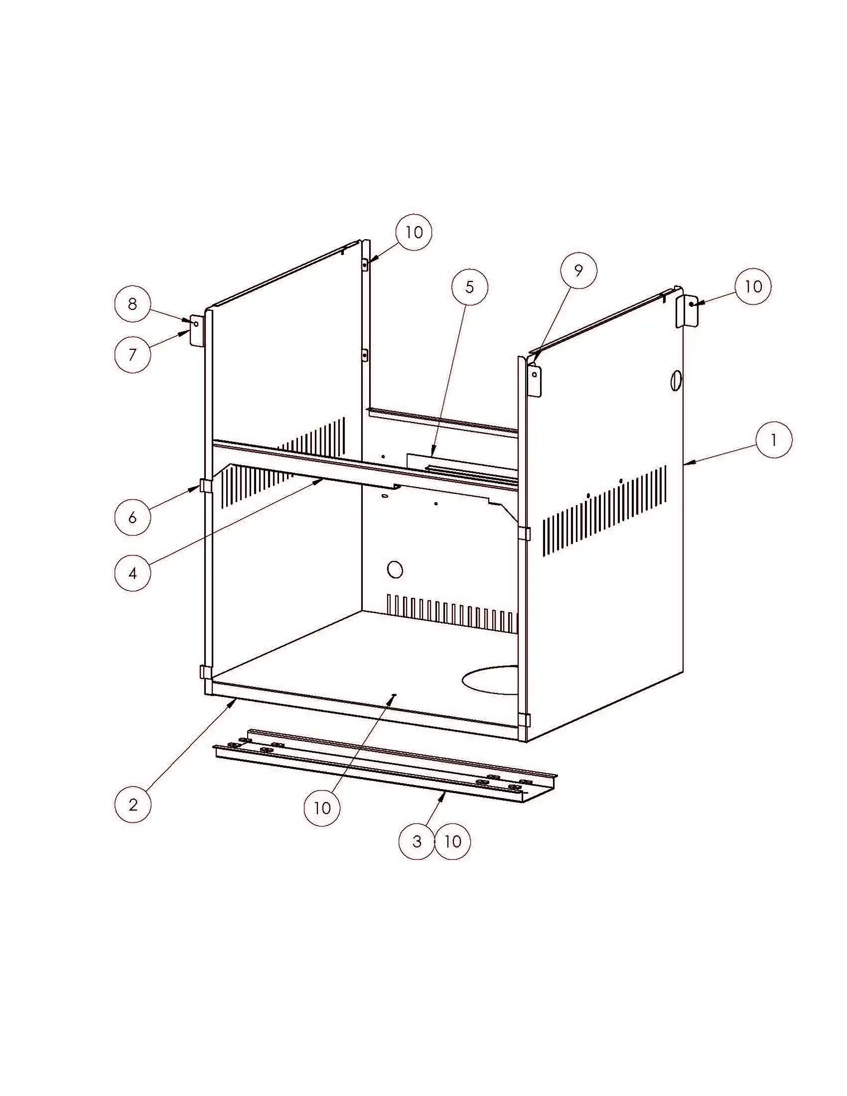 Lynx Professional L30PSFR-1 Series M (2011) Frame parts diagram