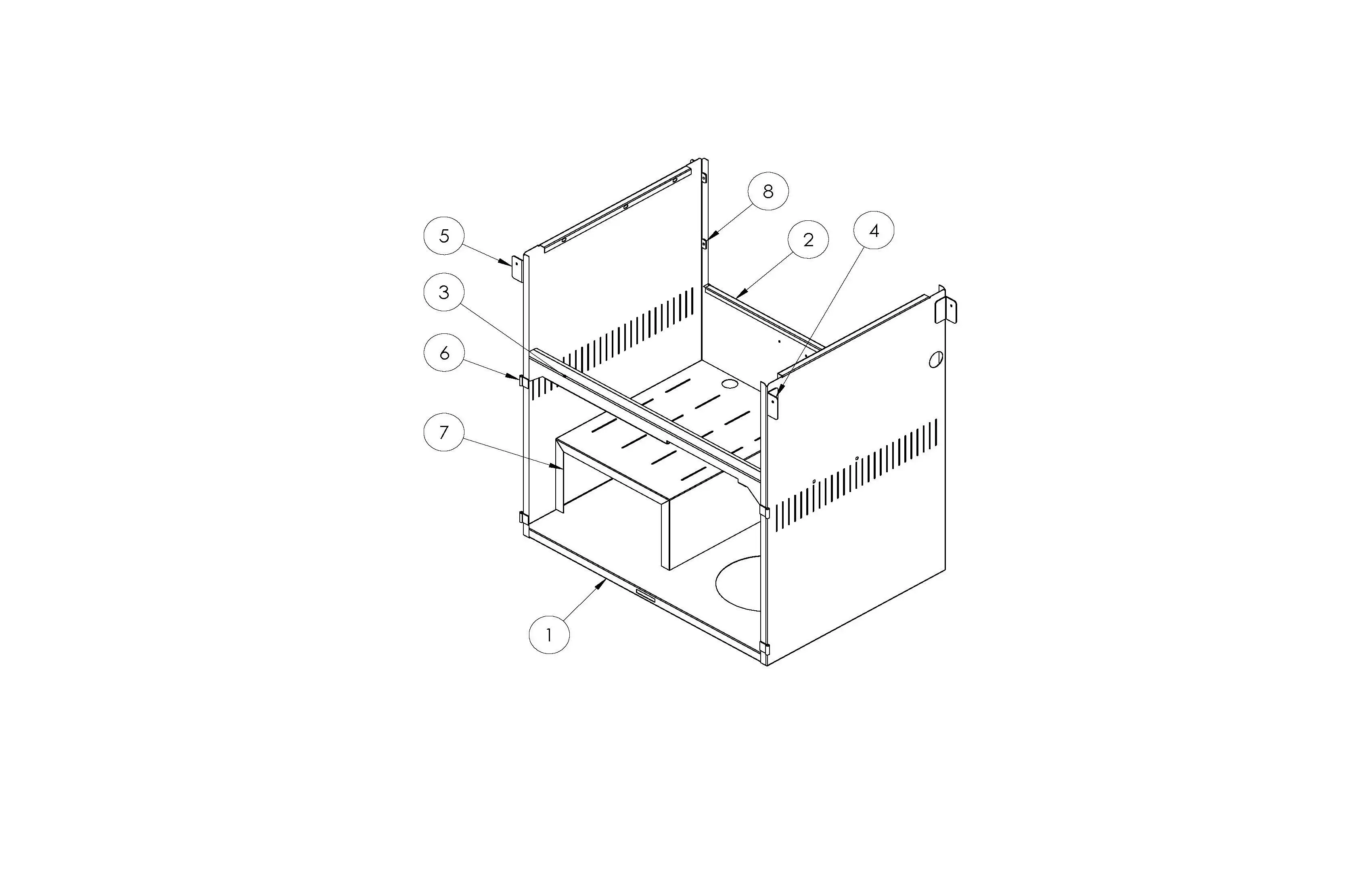 Sedona by Lynx S30CART Cabinet parts diagram