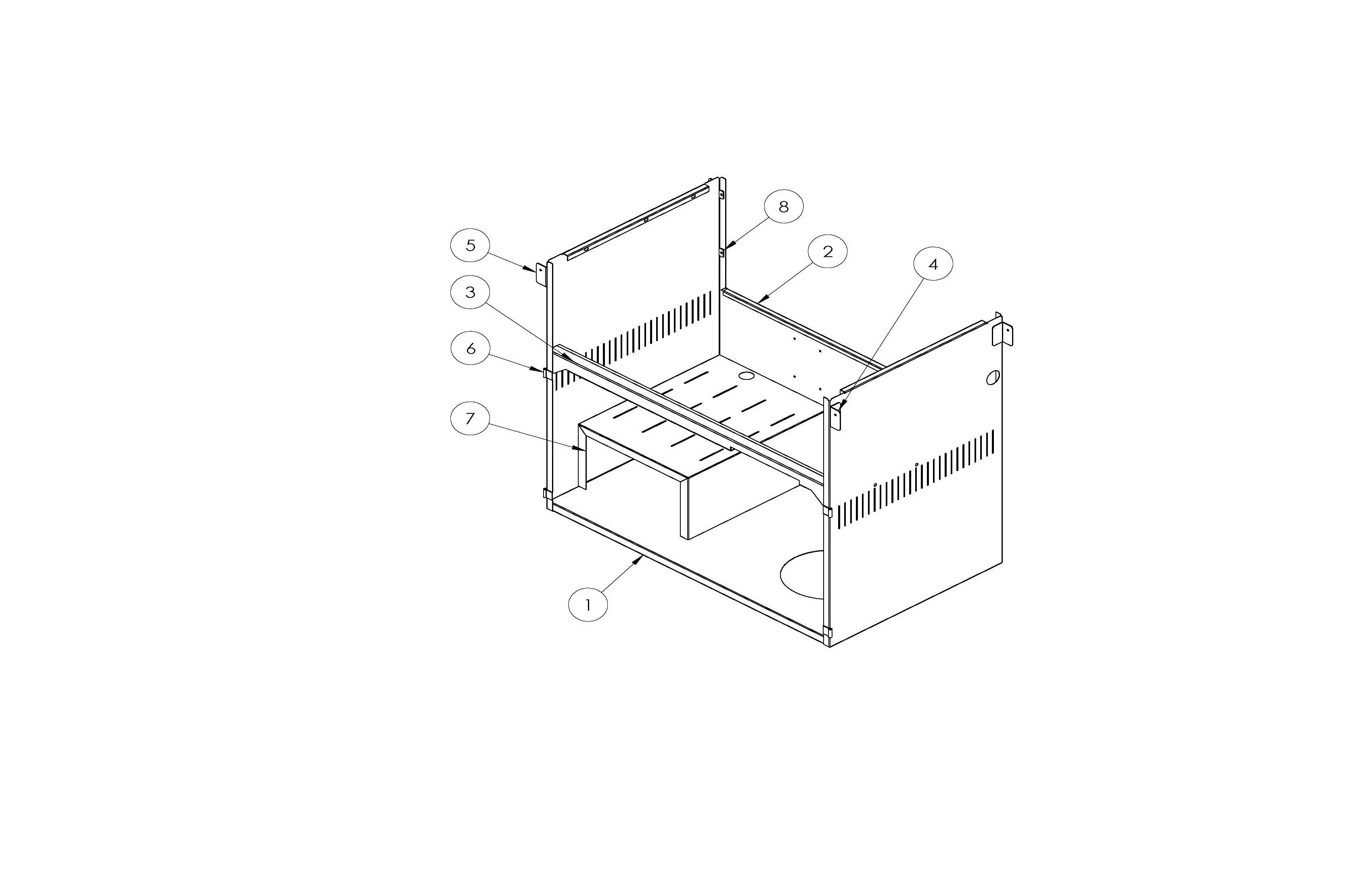 Sedona by Lynx S36CART Cabinet parts diagram