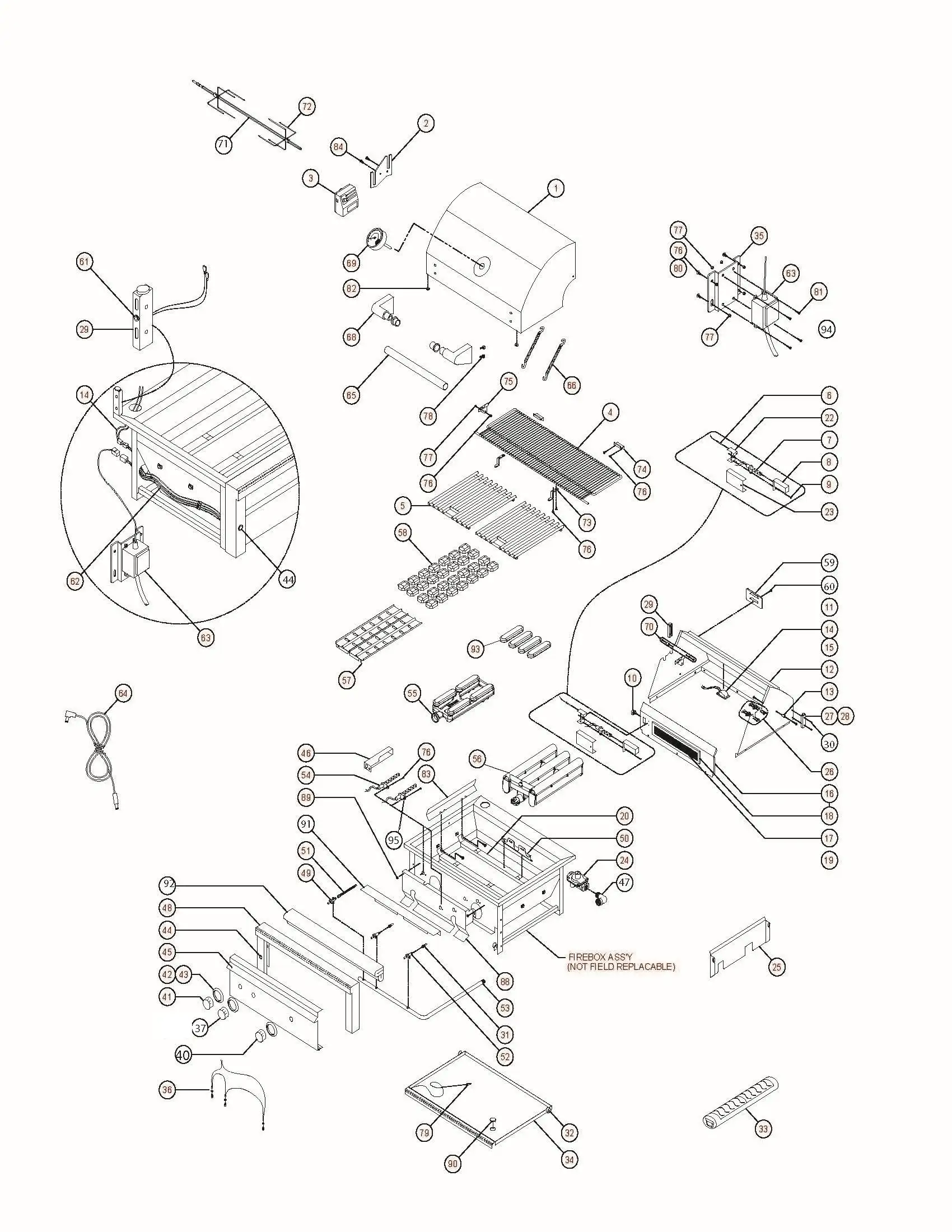 Lynx Professional L27TRF-02 Grill parts diagram