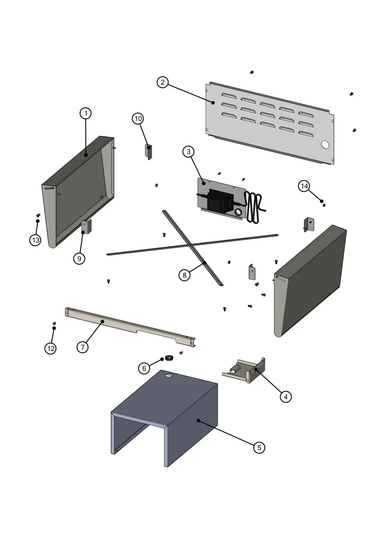 Lynx Professional L27TRF-02 Cart Interior parts diagram
