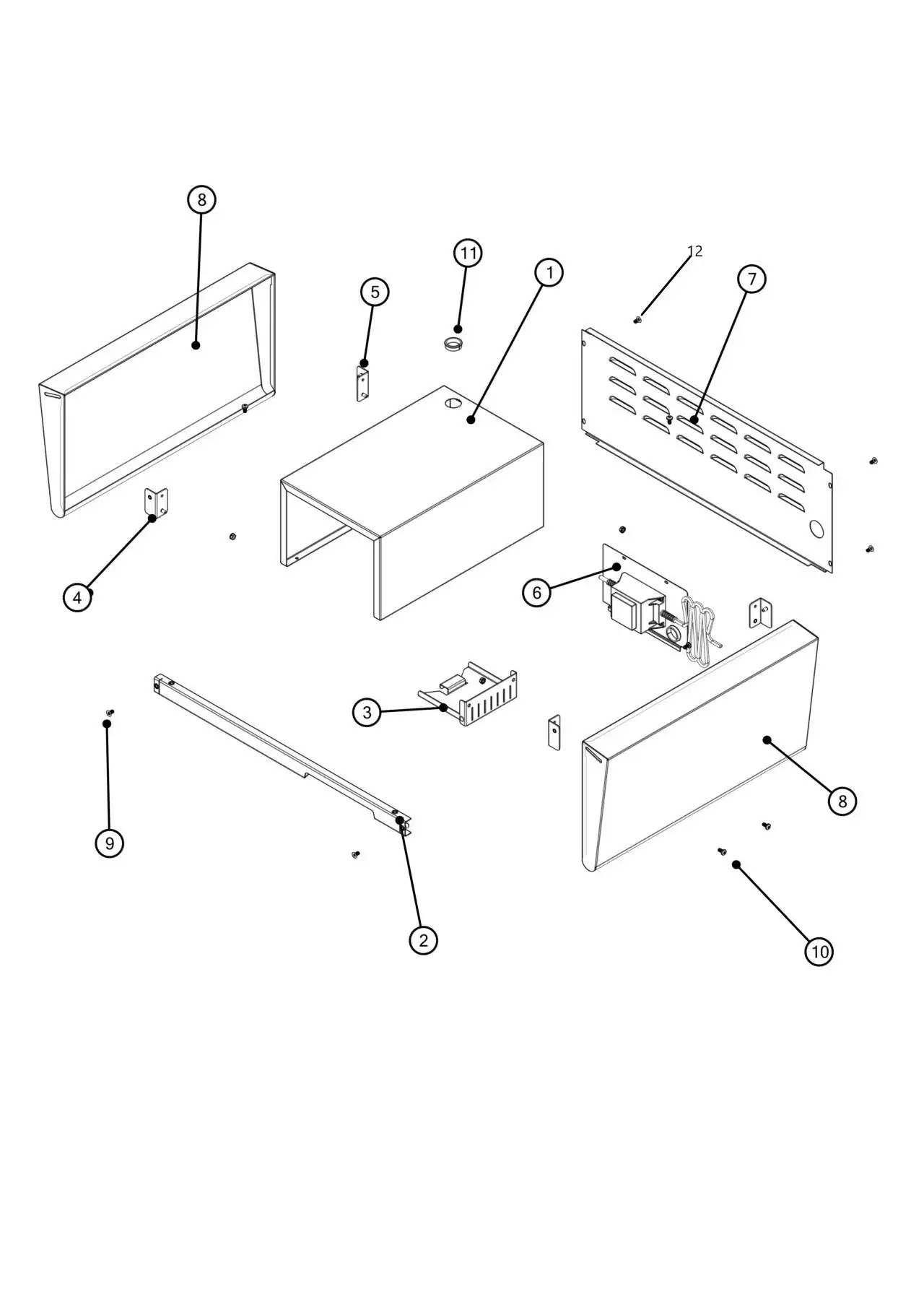 Lynx Professional L30ATRF-01 Cart Interior parts diagram