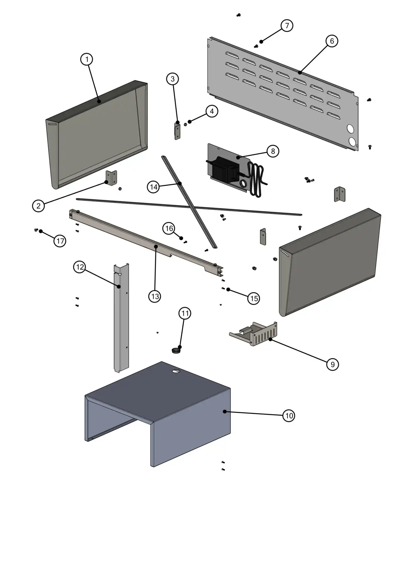 Lynx Professional L36ATRF-01 Cart Interior parts diagram