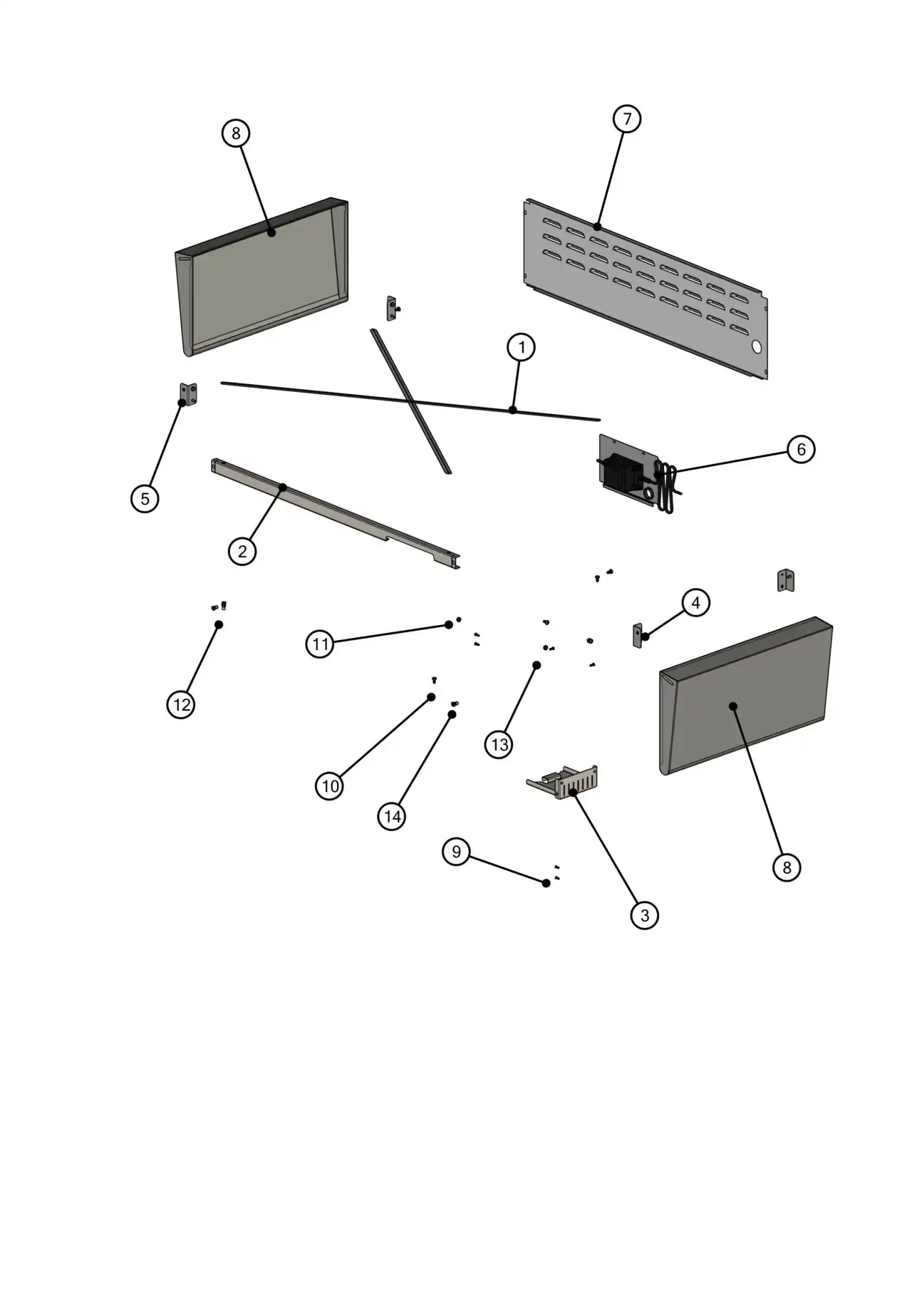 Lynx Professional L42TRF-02 Cart Interior parts diagram