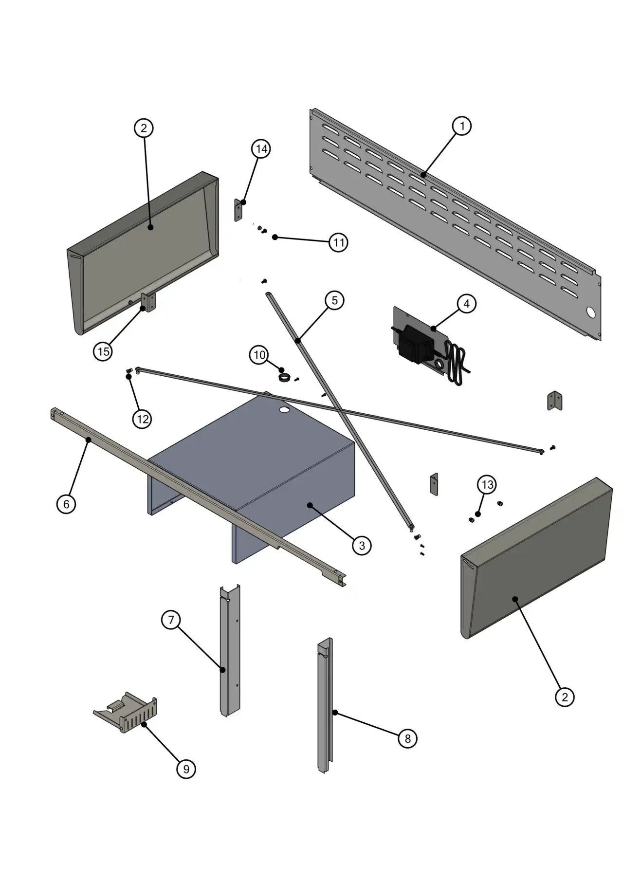 Lynx Professional L54TRF-02 Cart Interior parts diagram