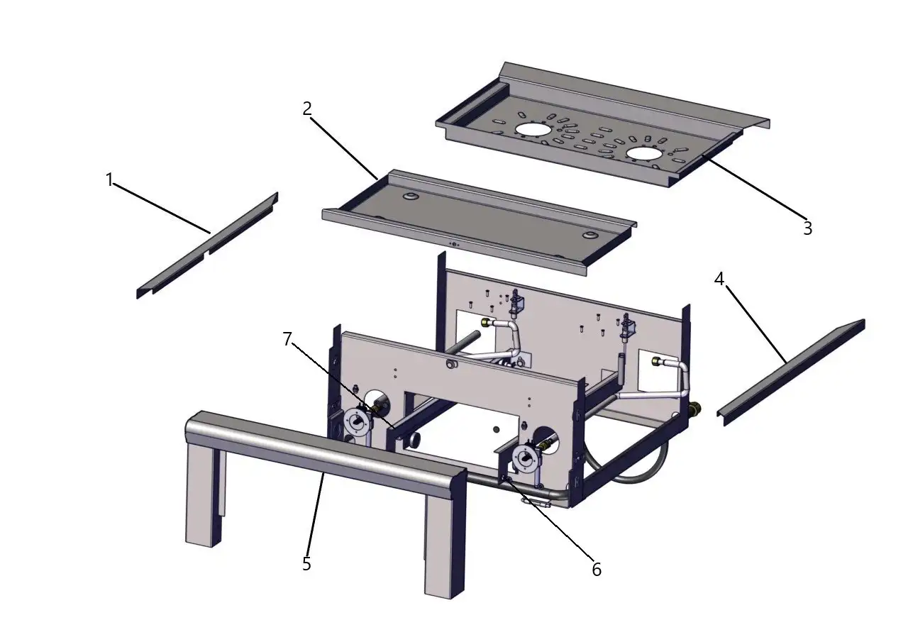 Lynx Side Burner LSB2PC-1 (2010 and later) Chassis parts diagram