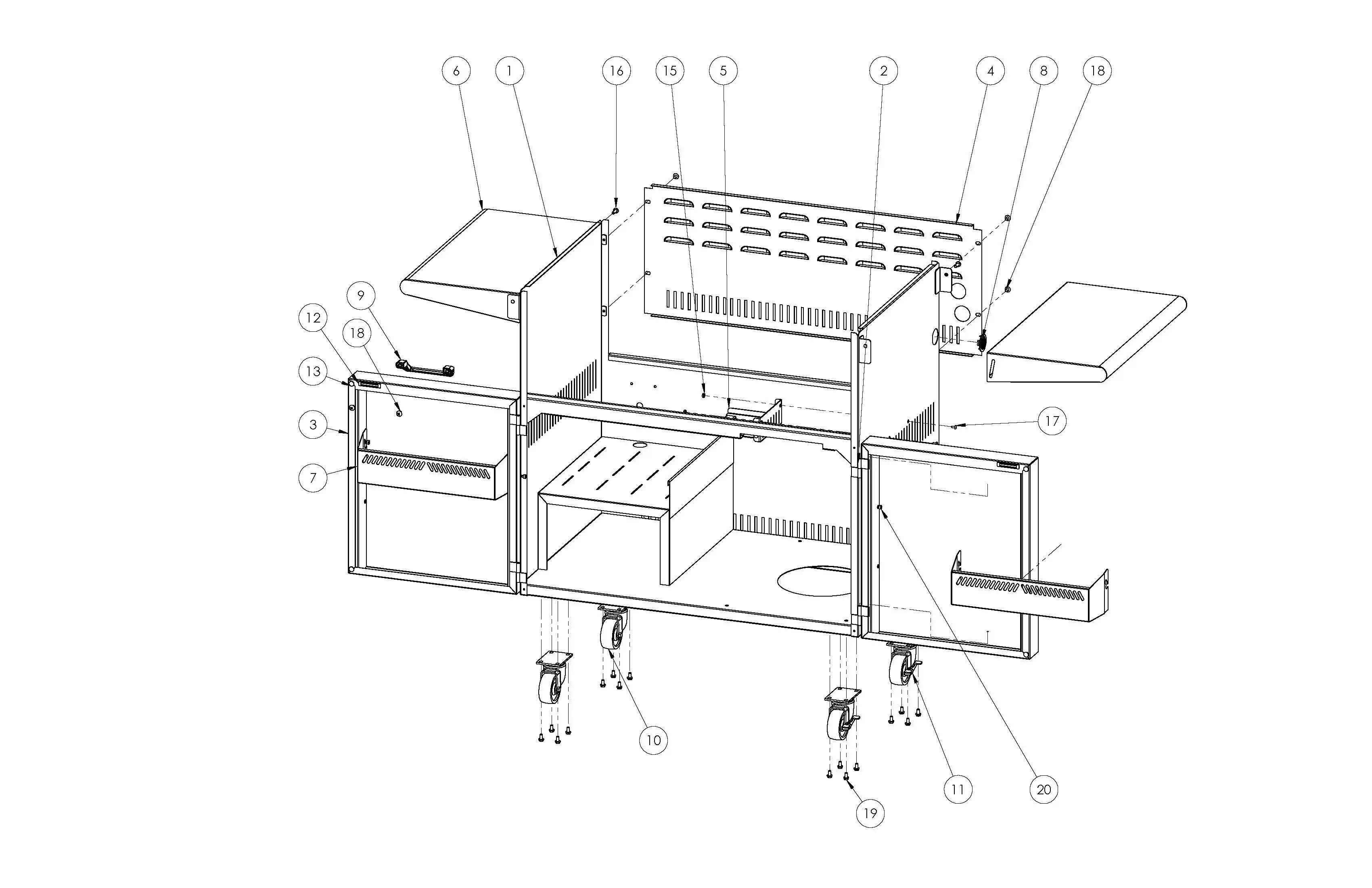 Lynx Professional L36PSFR-1 Series H (2006) Cart parts diagram