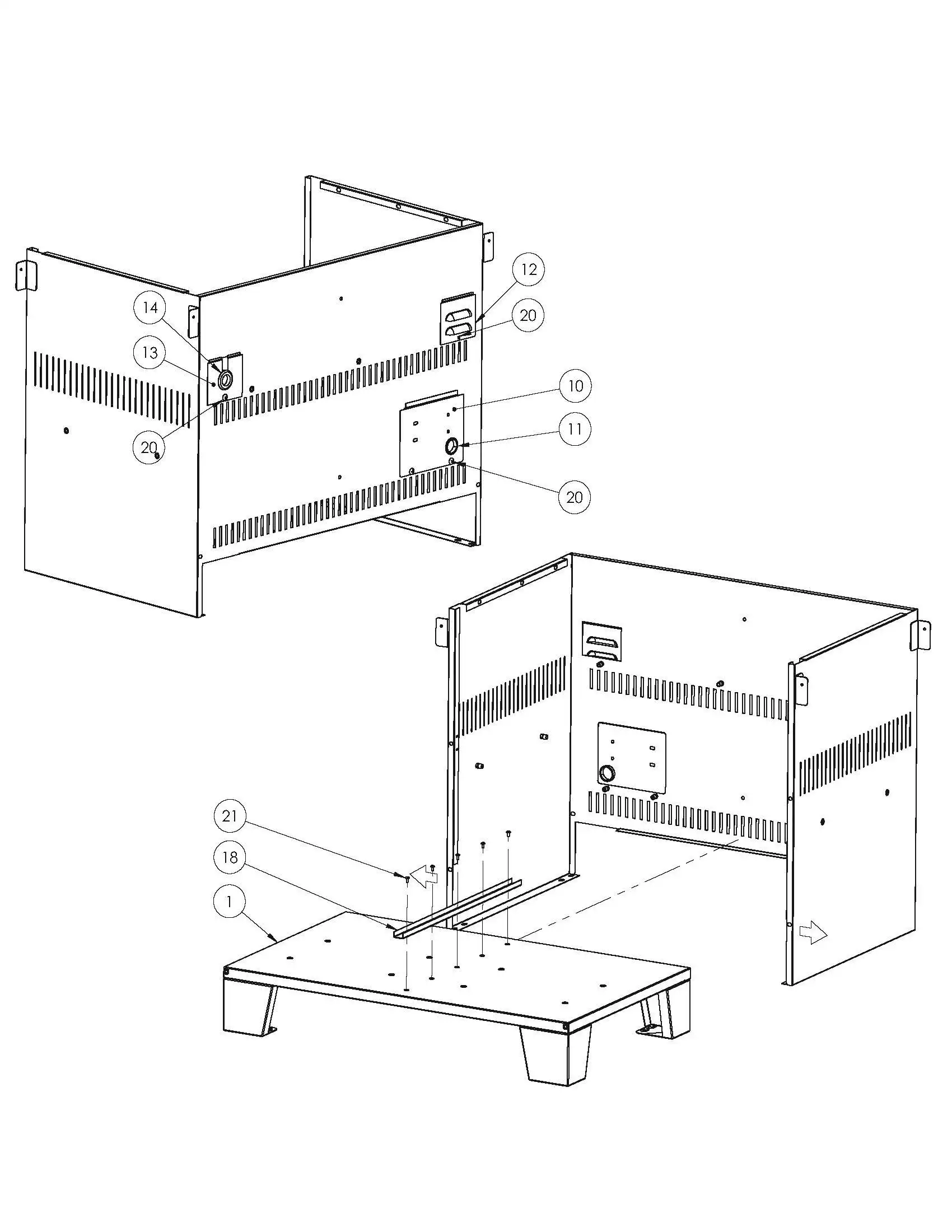 Sedona by Lynx L600ADA Cart Back And Base Assembly parts diagram