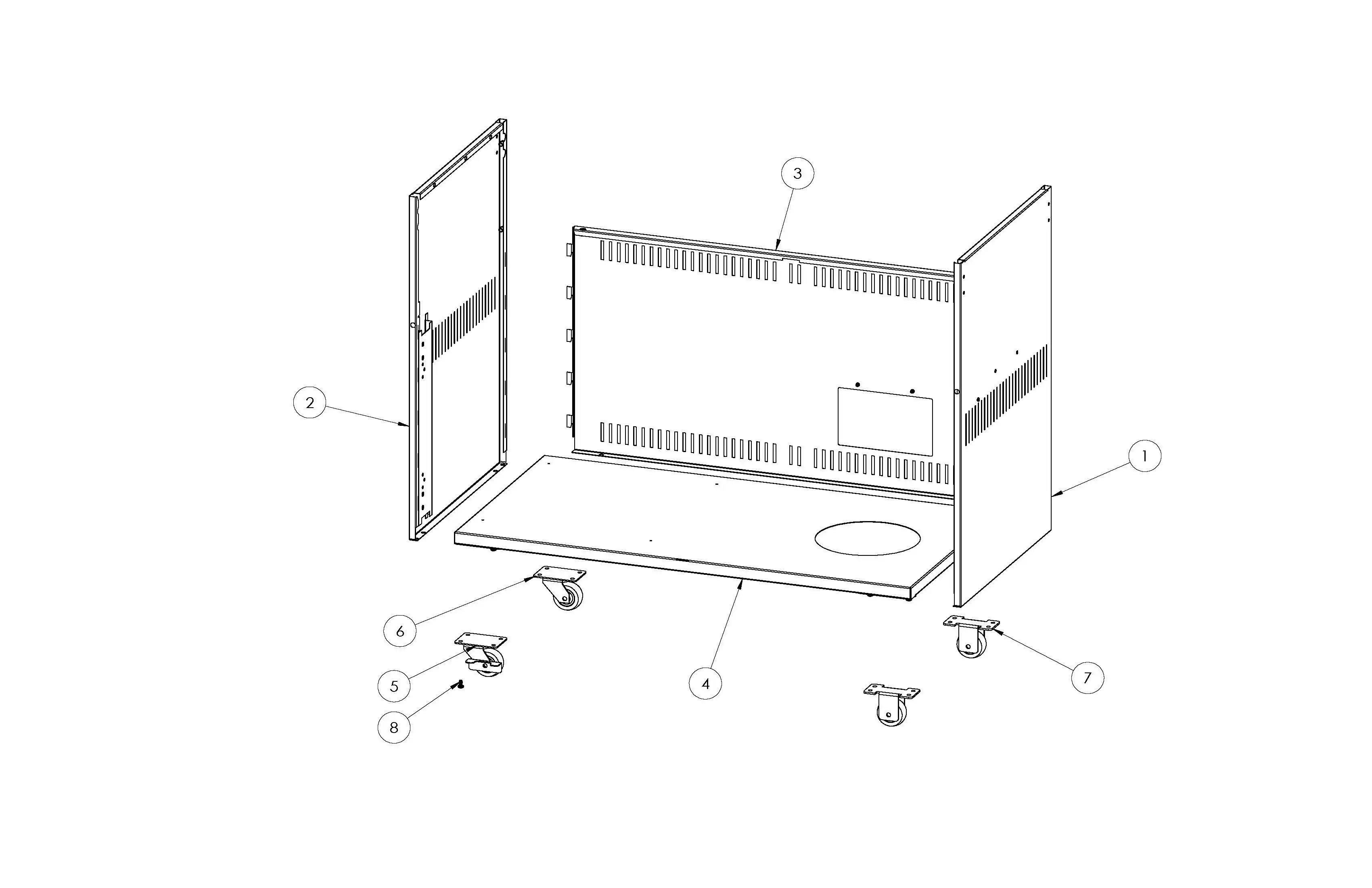 Sedona by Lynx L700FR-01 Cart Body parts diagram
