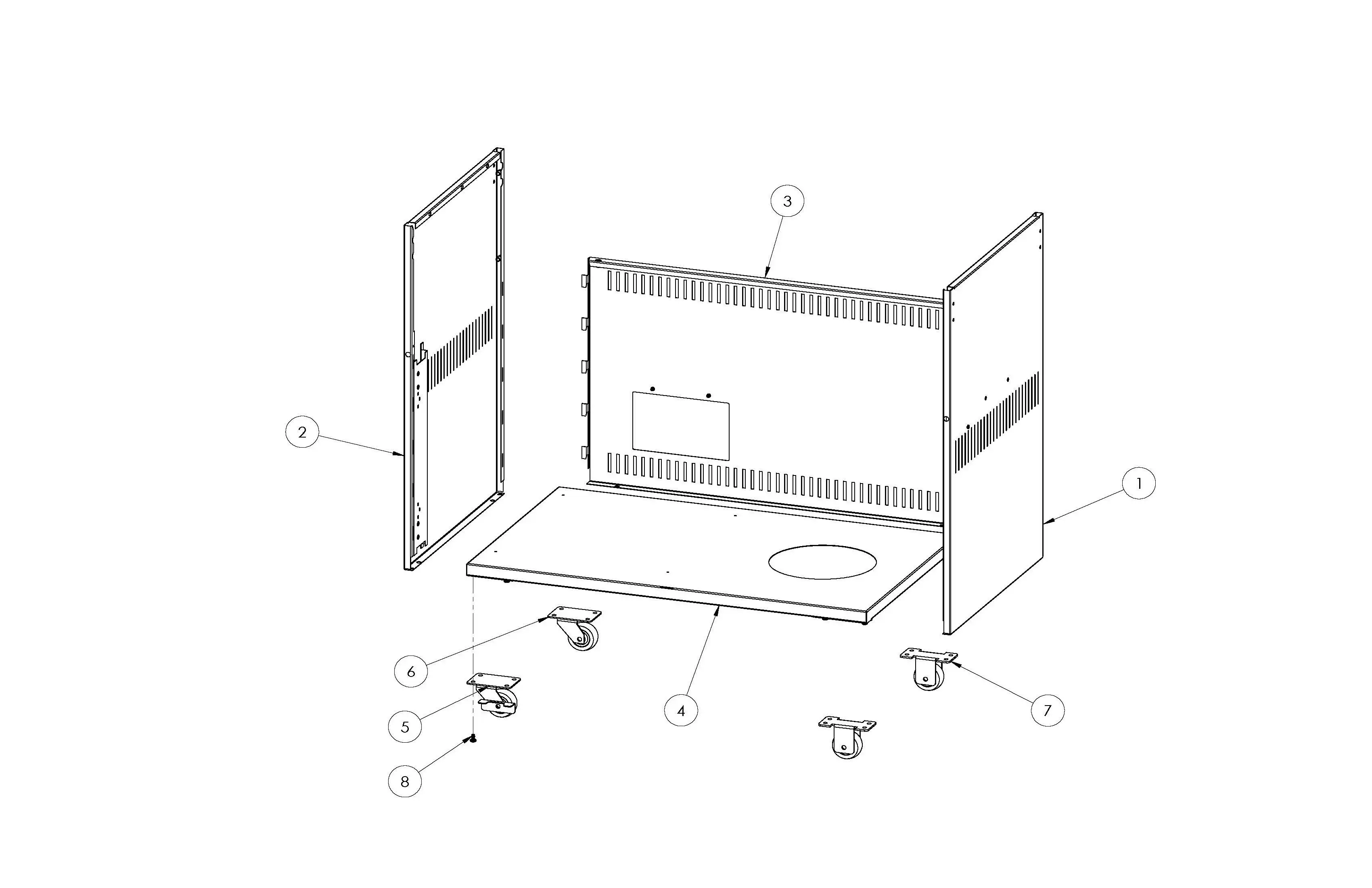 Sedona by Lynx L600FR-01 Cart Body parts diagram