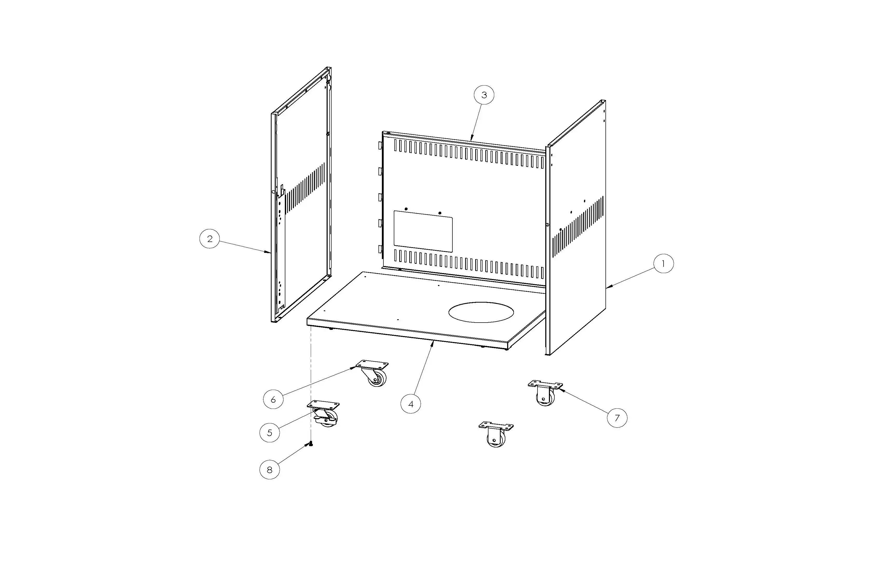 Sedona by Lynx L500PSF-01 Cart Body parts diagram