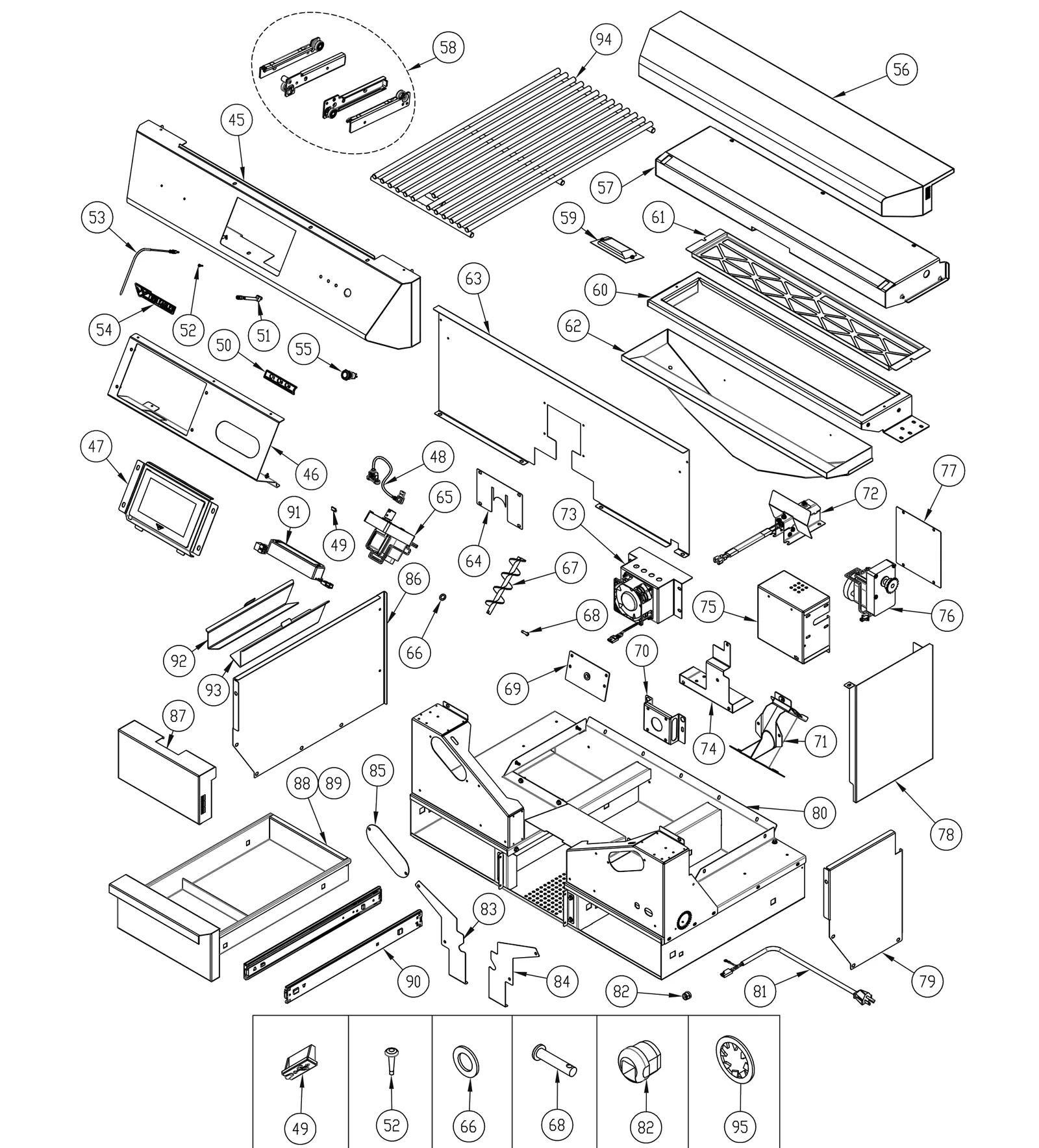 Twin Eagles TEPG36G Wood Fired Pellet Grill exploded parts diagram page 2