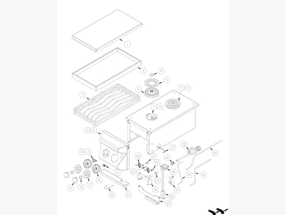 Twin Eagles TESB132-C Double Side Burner parts diagram