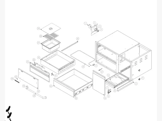 Twin Eagles TEWD42C-C Warming Drawer Combo parts diagram