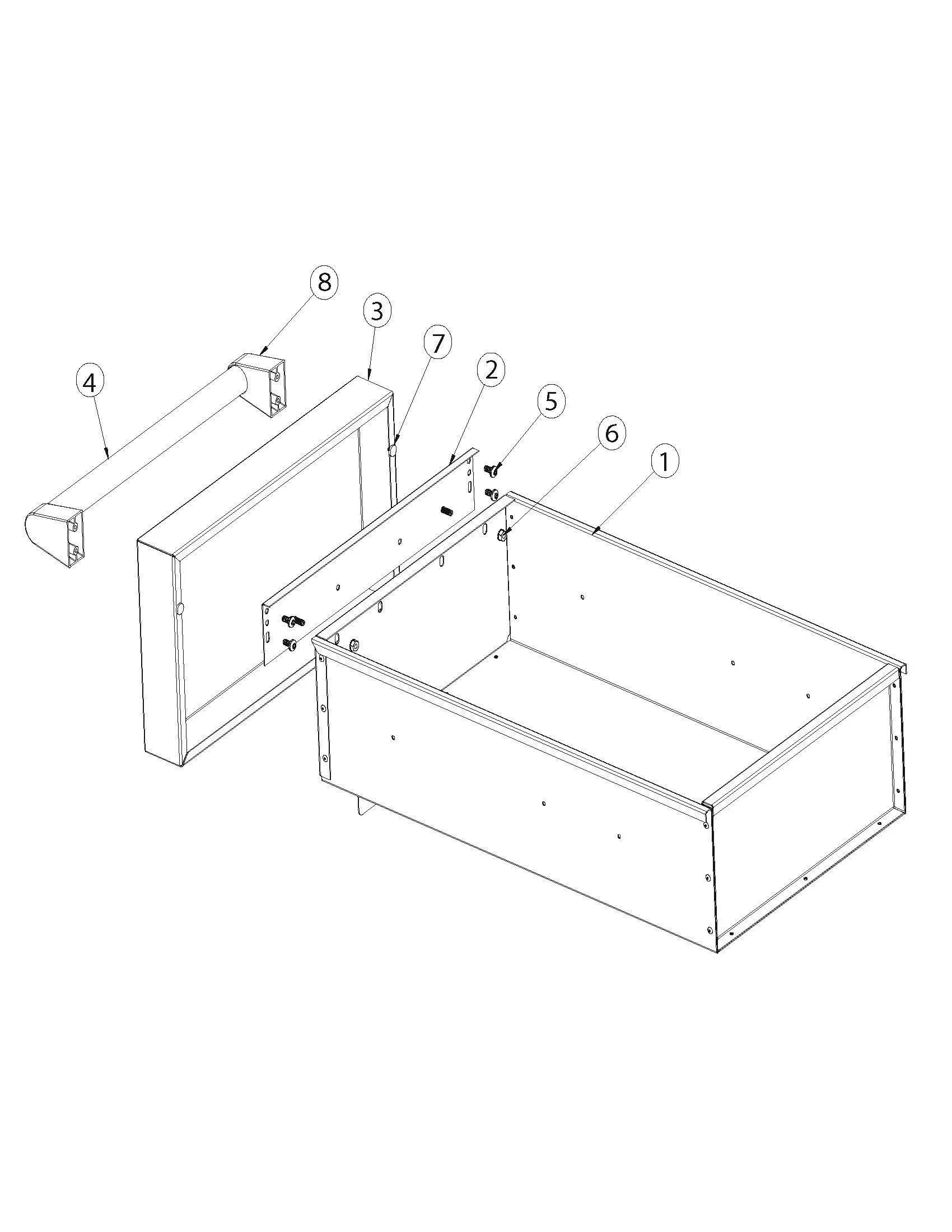 Viking EVQGFS5541 Grill Drawer (After 7-12-22) parts diagram