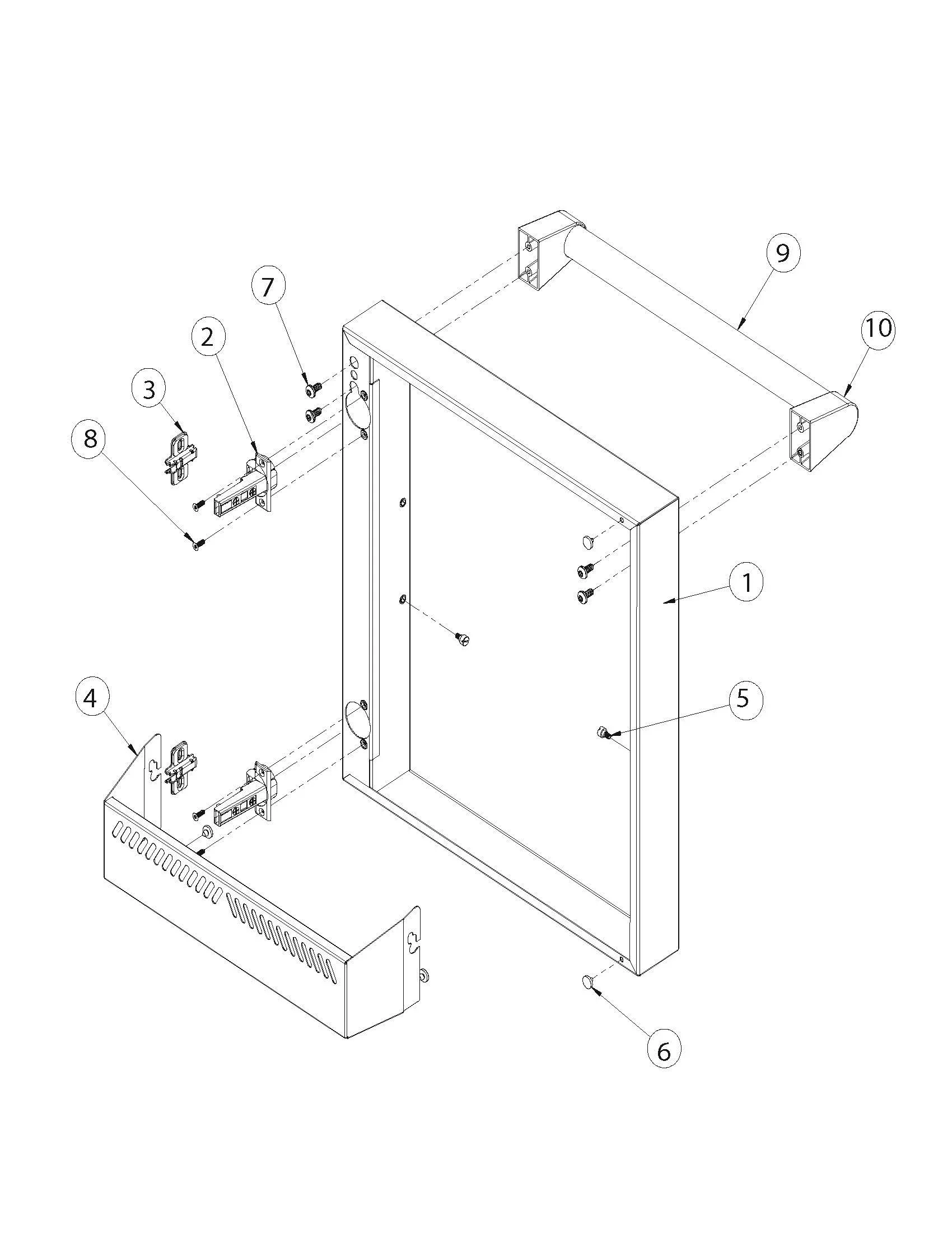 Viking VQGFS5361SS01 Grill RH Door parts diagram