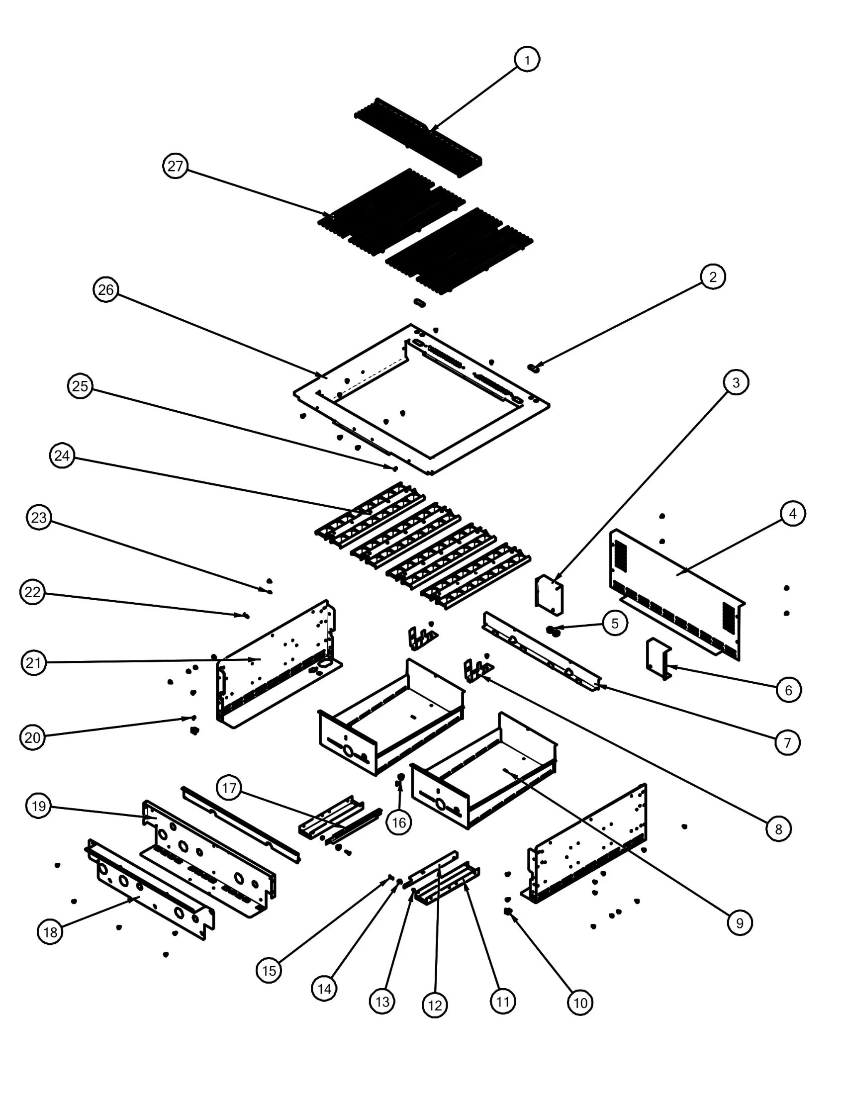 Viking JHYVGBQ53024LSS Grill Base parts parts diagram