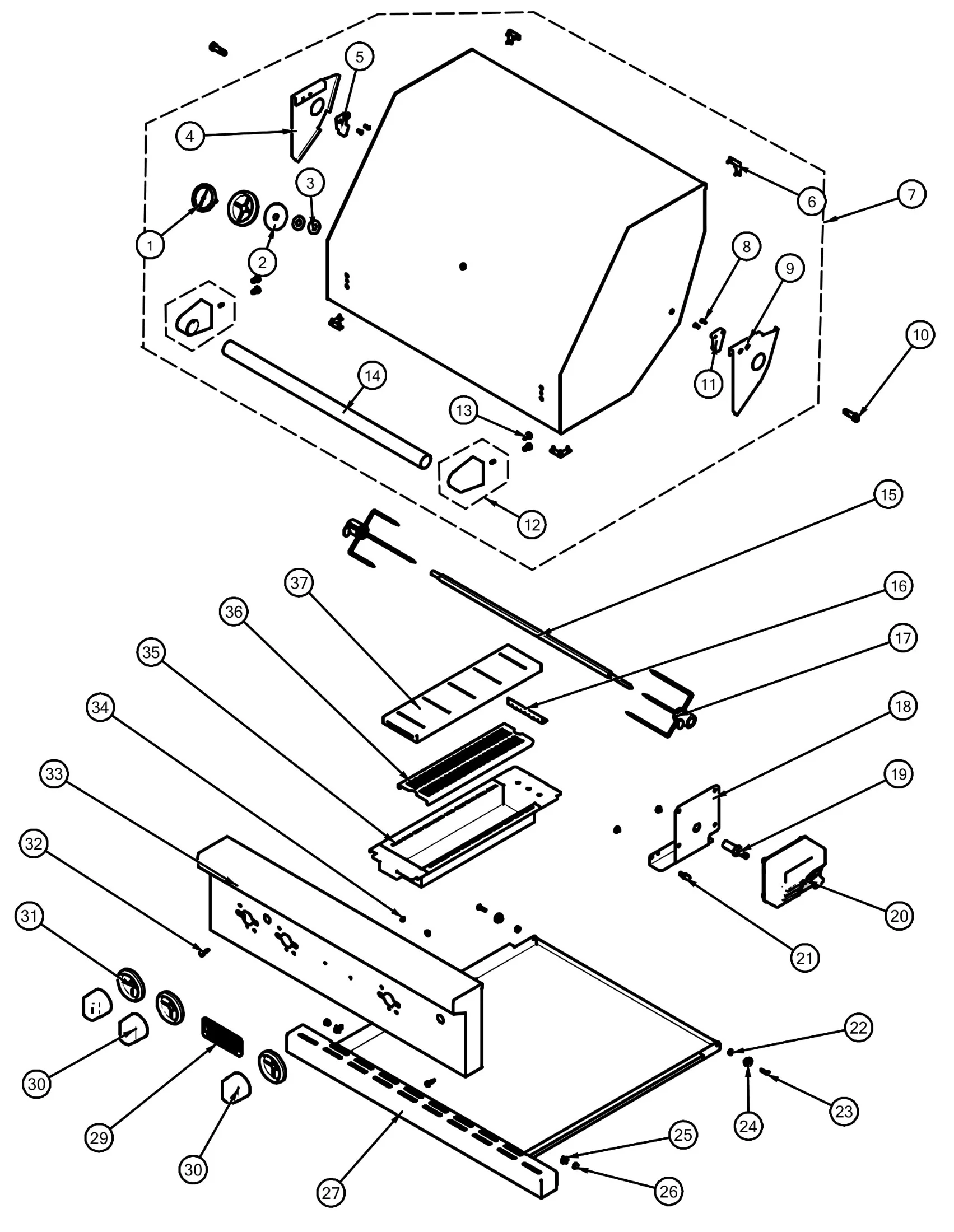 Viking JHYVGBQ53024LSS Grill Decor parts parts diagram
