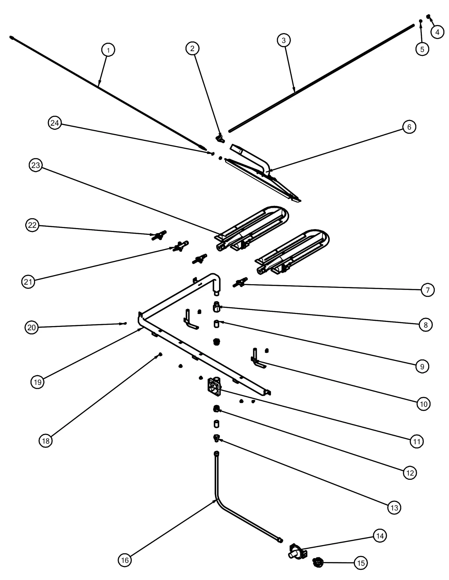 Viking JHYVGIQ54224LSS Grill Gas parts parts diagram