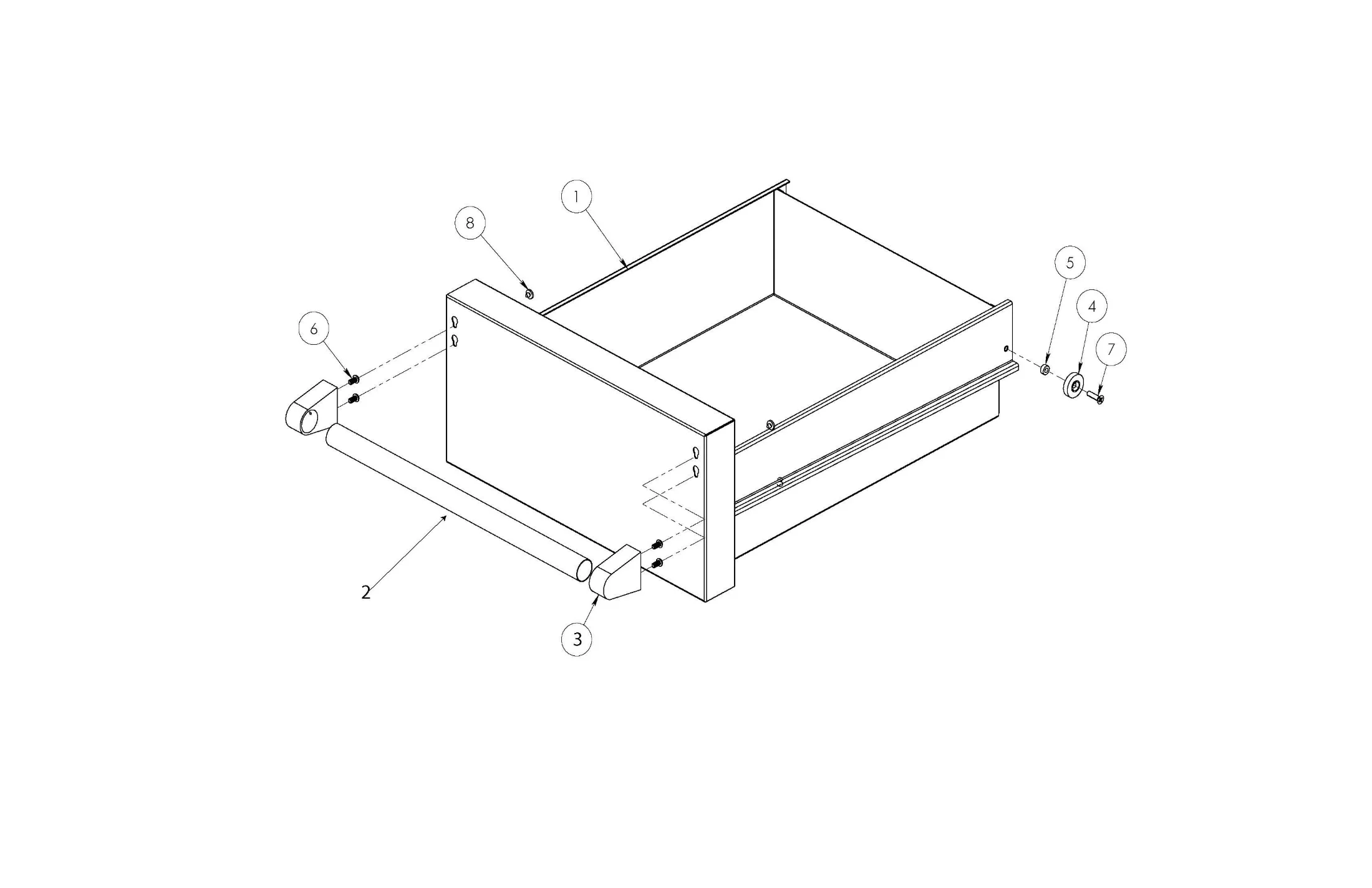 Viking VQGFS5421 Grill Upper Drawer (BEFORE 7-12-22) parts diagram