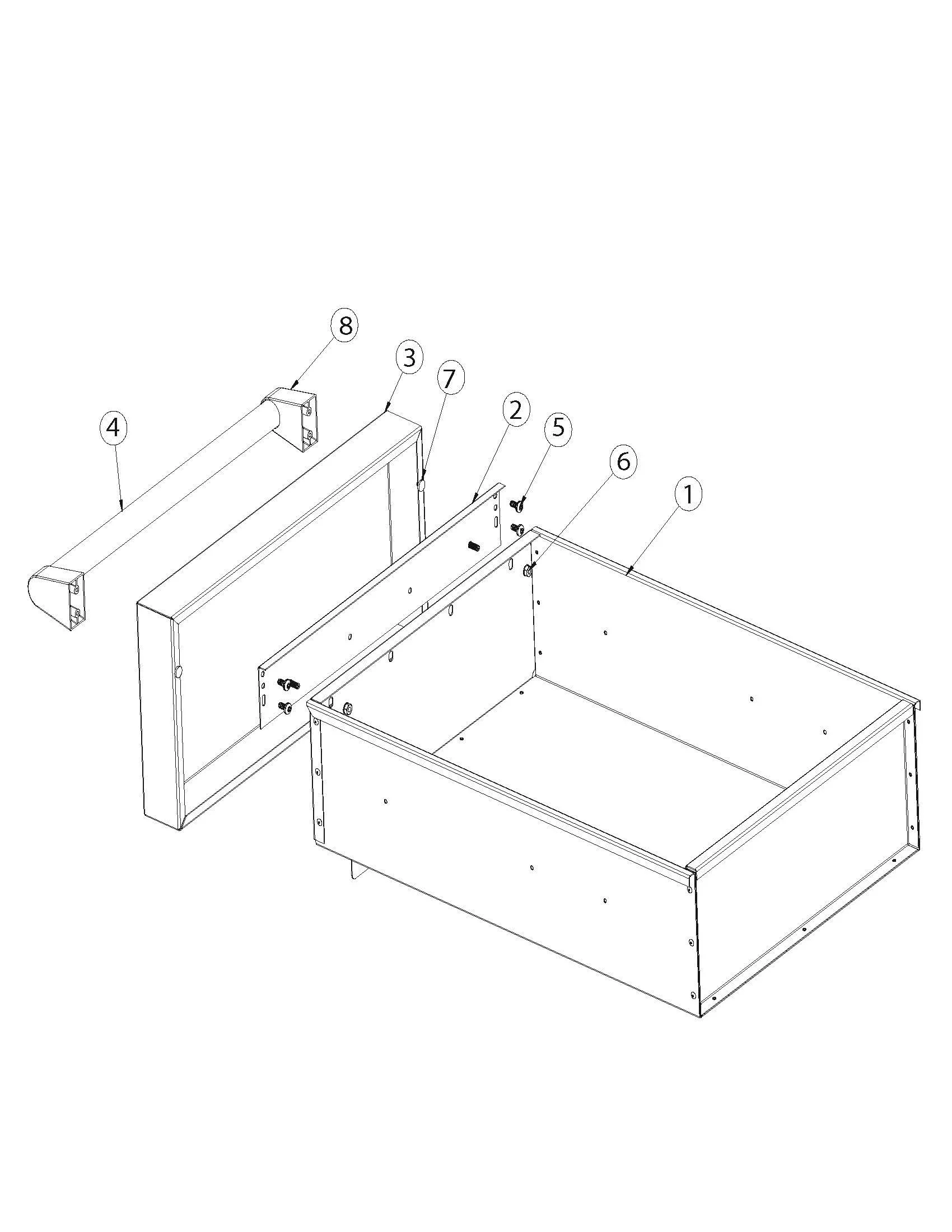 Viking VQGFS5421 Grill Drawer (After 7-12-22) parts diagram