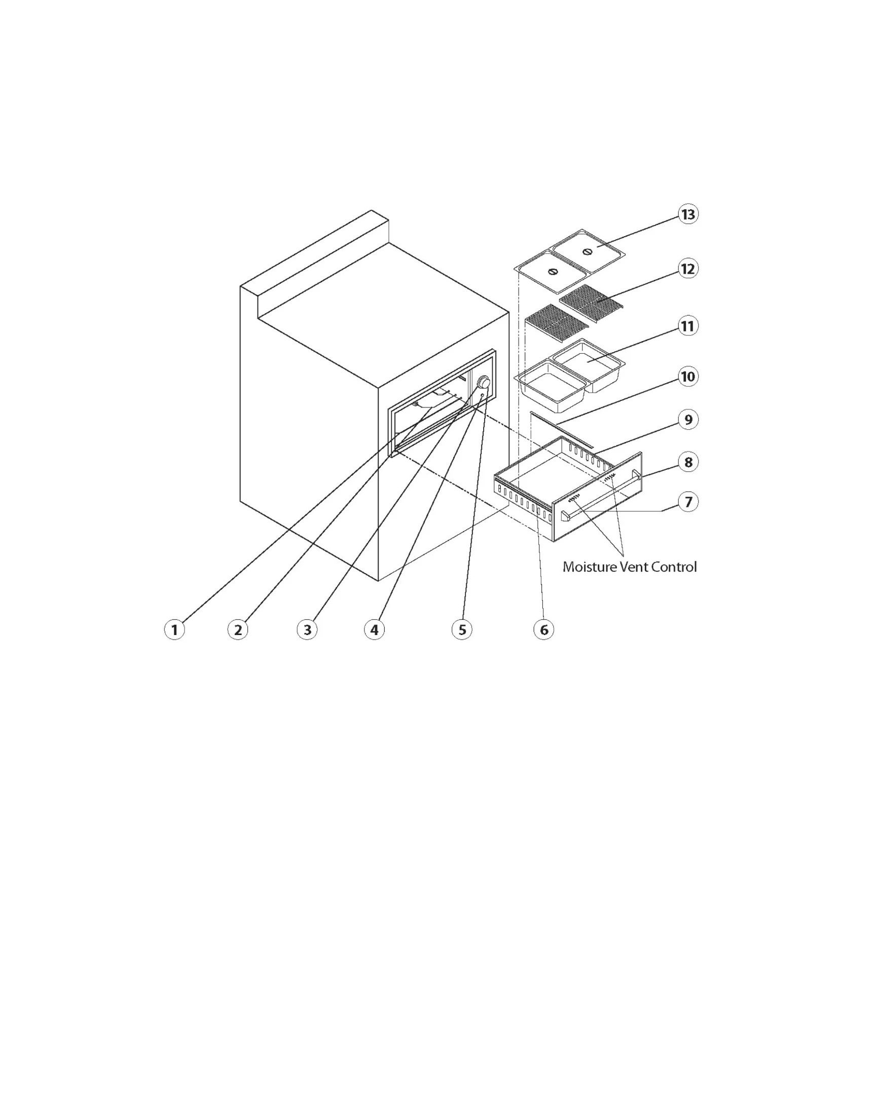 Viking VQEWD5301SS Warming Drawer Part Breakdown parts diagram