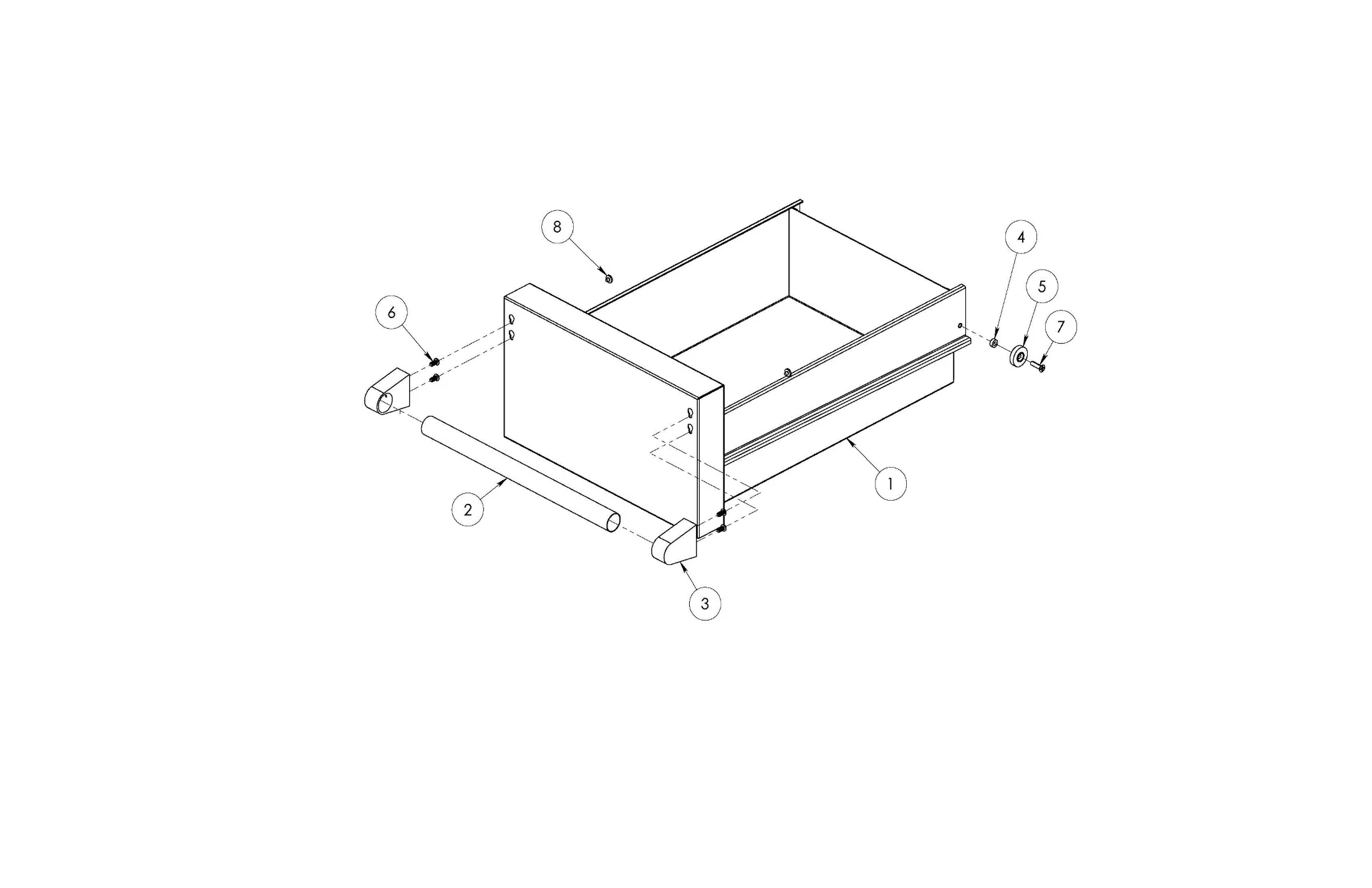 Viking VQGFS5541 Grill Upper Drawer (BEFORE 7-12-22) parts diagram