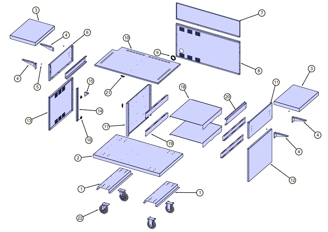 Viking BQC5421SS Cabinet Cabinet View parts diagram
