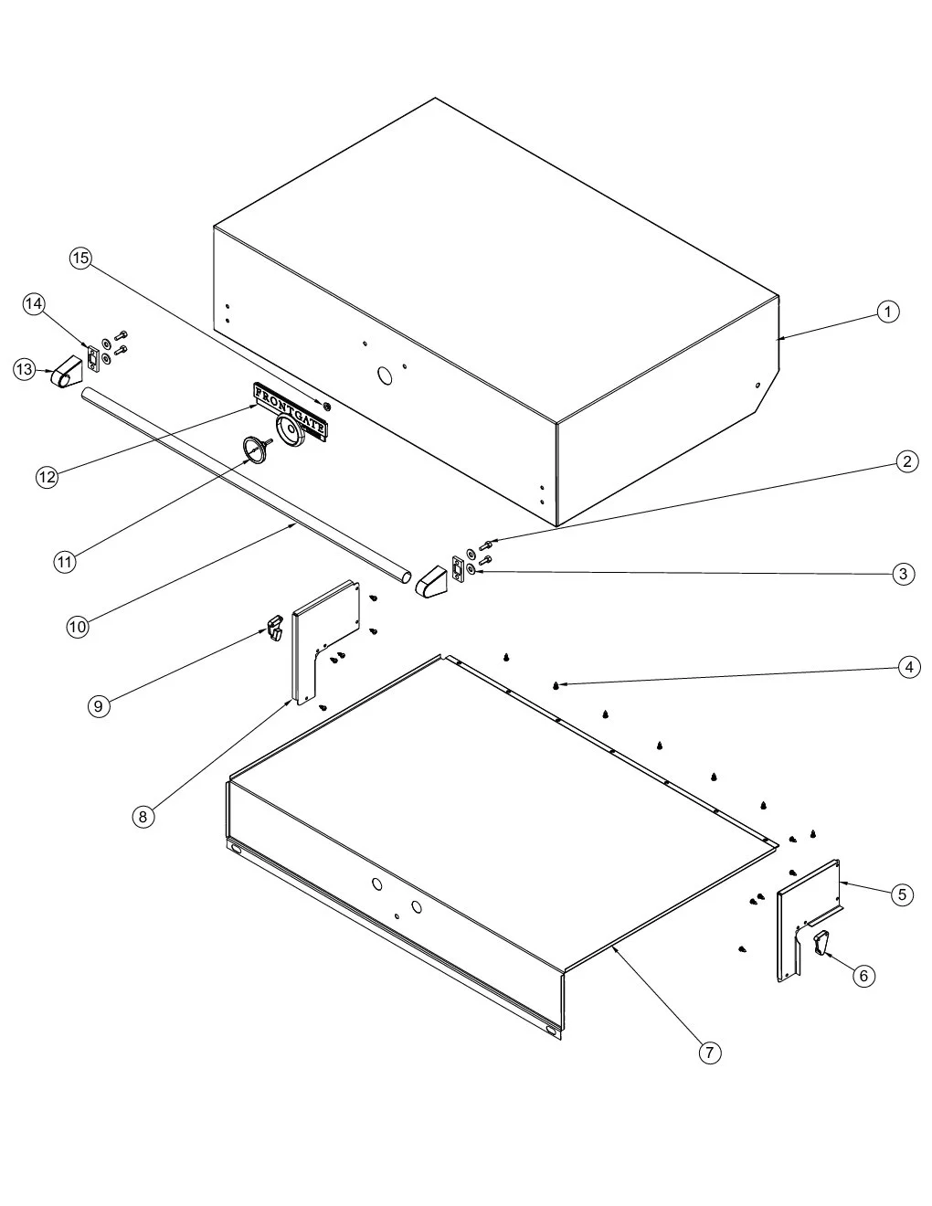 Viking VFBQ6203T1SS Canopy Area parts diagram