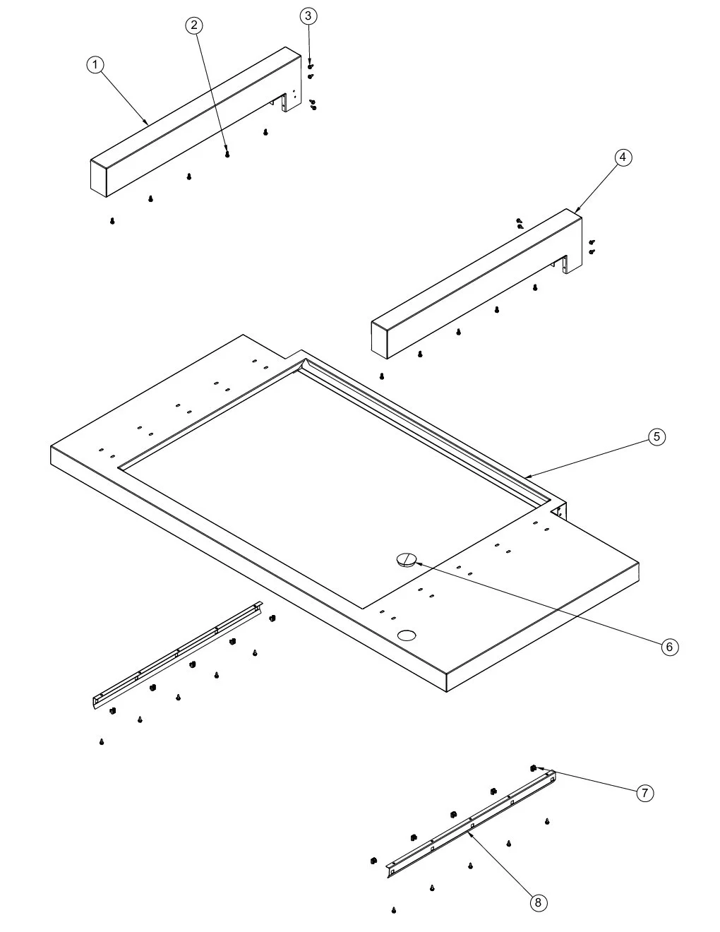 Viking VFBQ6203T1SS Top Area parts diagram