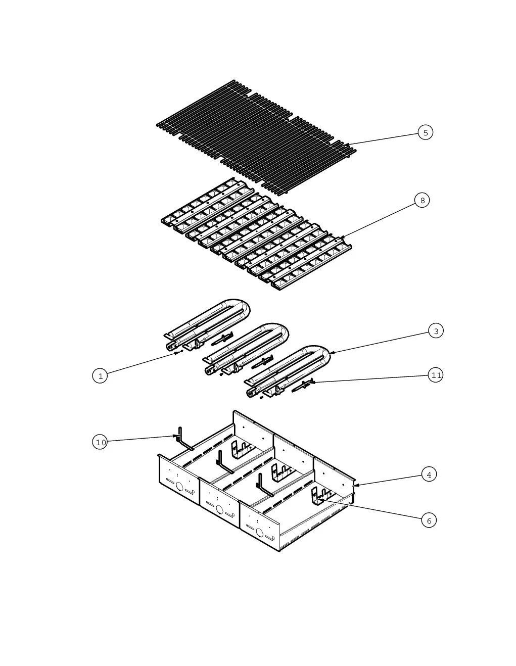 Viking VGBQ13603 Grill Burner Box parts diagram