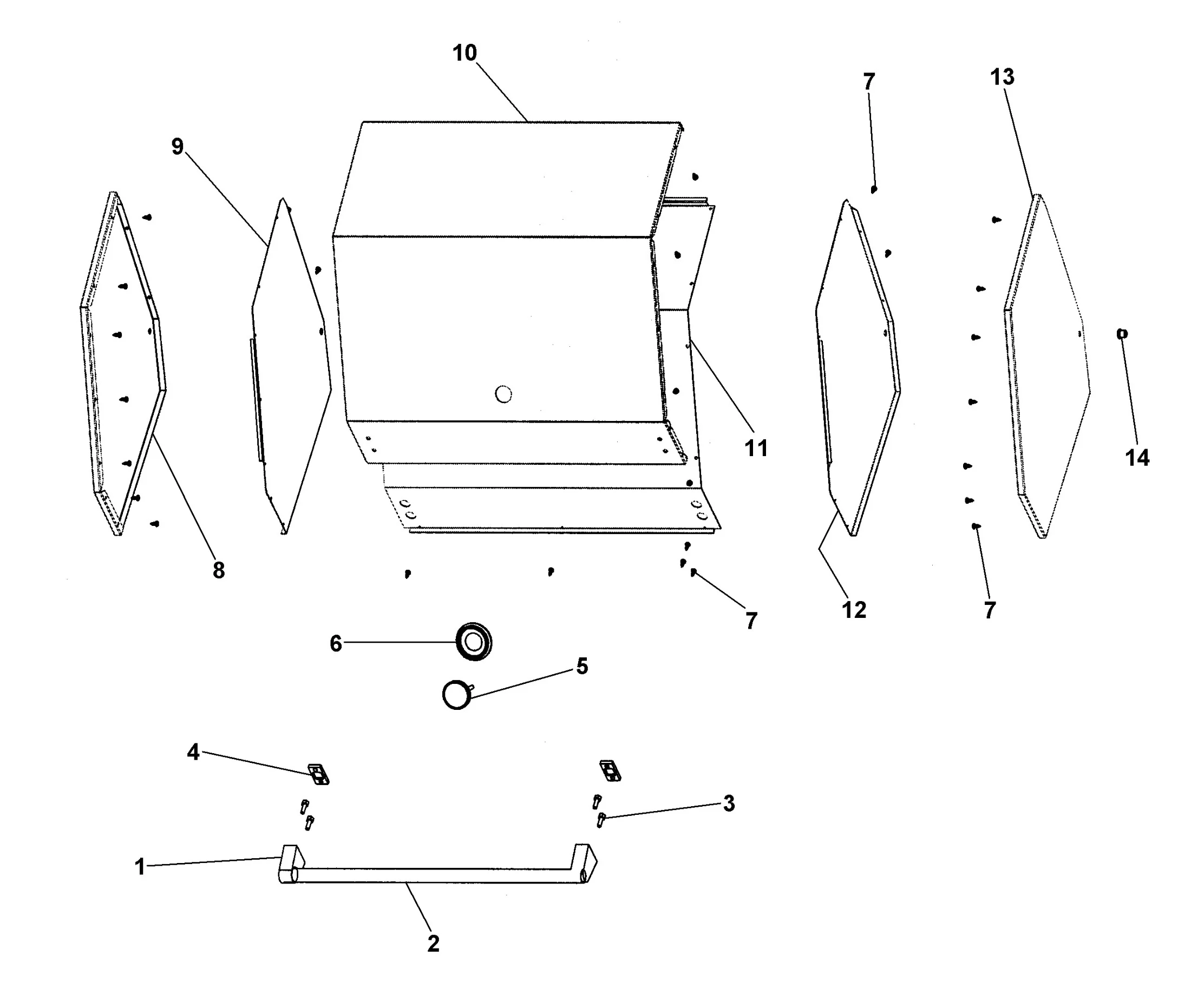 Viking VGBQ0302T Grill Canopy Assembly parts diagram
