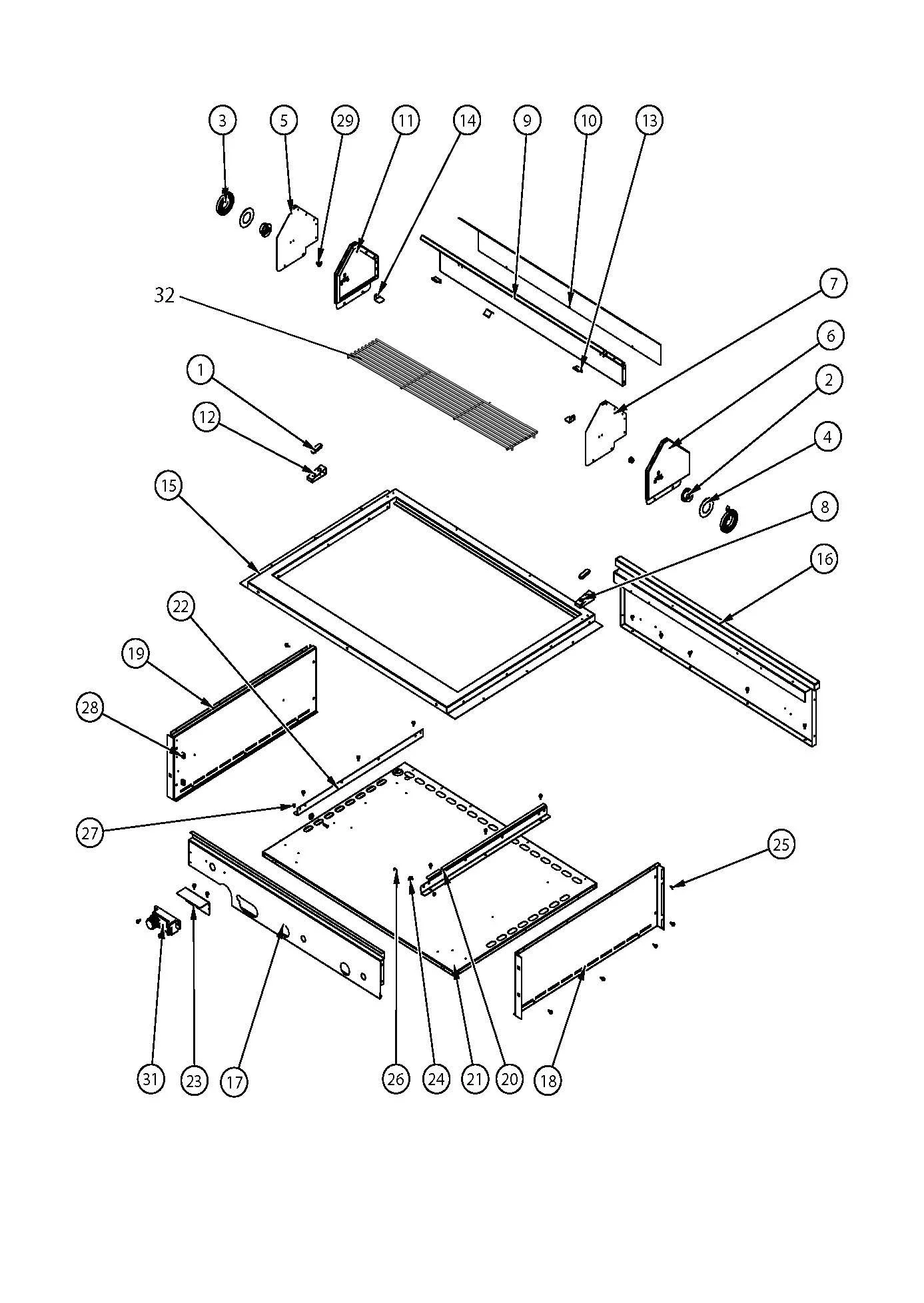 Viking VFIQ6203 Base parts diagram