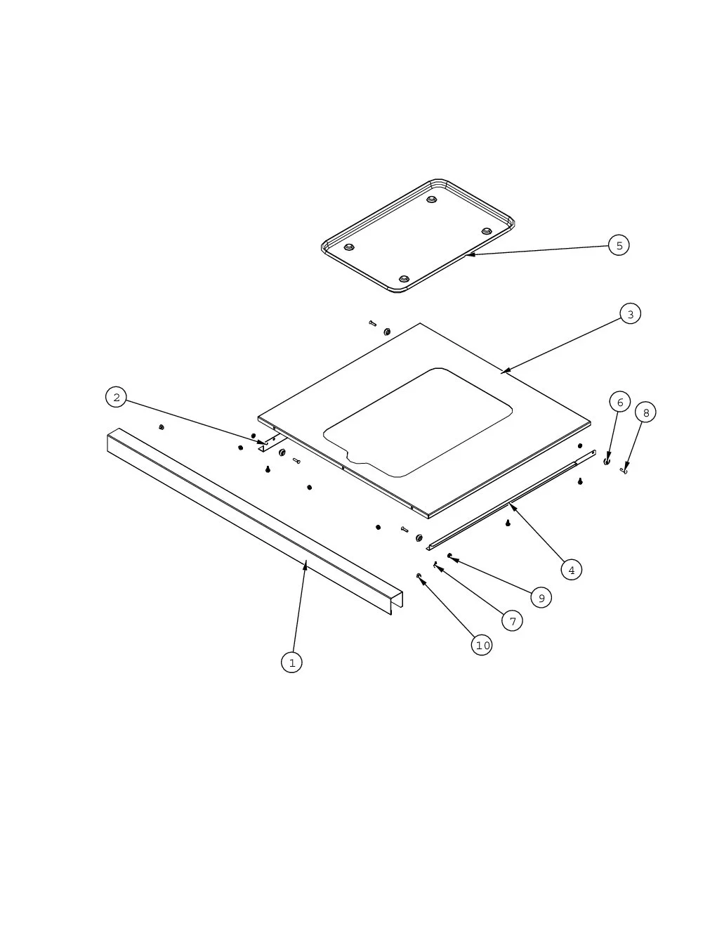 Viking VFIQ6203 Drip Tray parts diagram