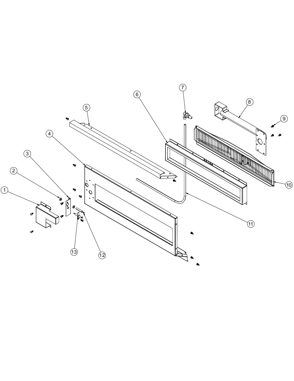 Viking VGBQ3002RT1 Grill Rotisserie Burner Area parts diagram