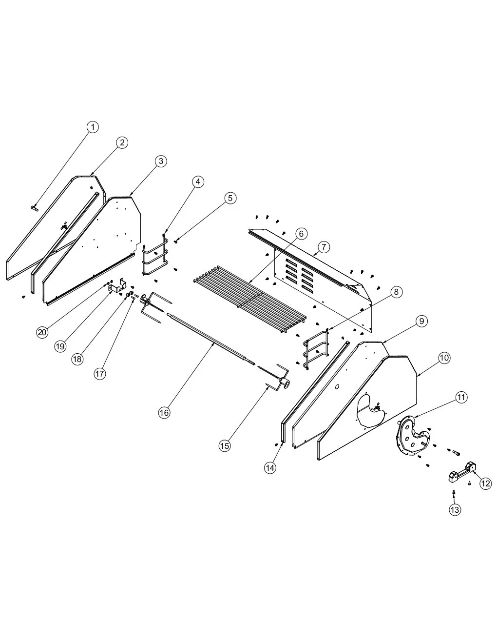 Viking VGBQ3002RT1 Grill Upper Grille Area parts diagram