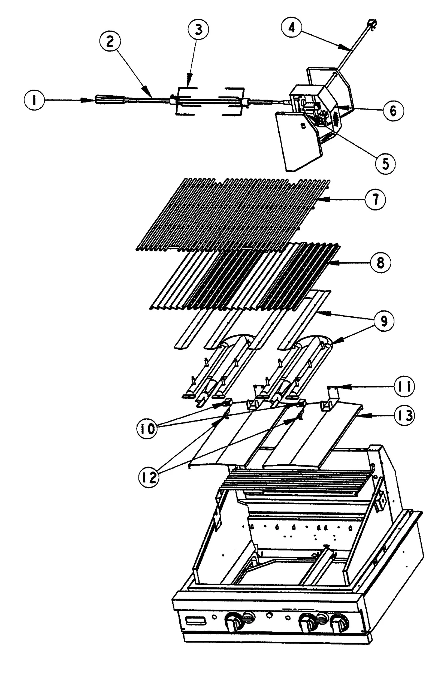 Viking VGBQ3002RS Grill Burner Grate Assembly parts diagram