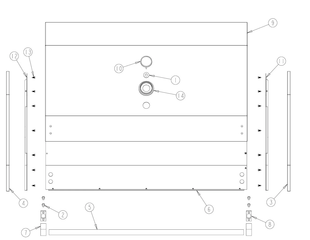 Viking VGBQ4103RE Grill Canopy Assembly parts diagram
