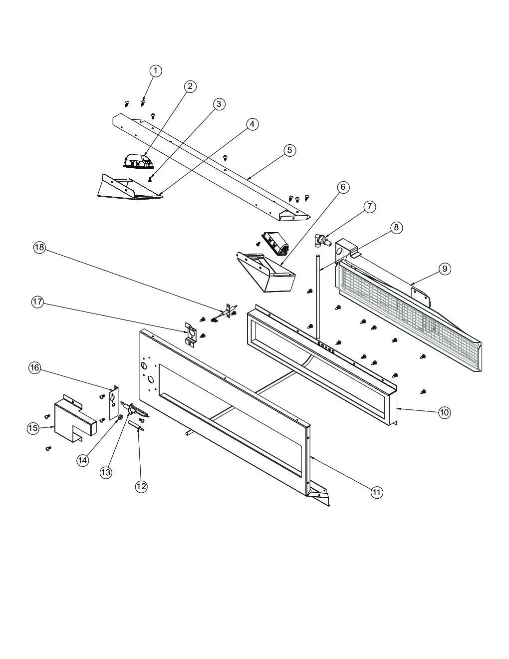 Viking VGBQ3002RE2 Grill Rotisserie Burner Area parts diagram