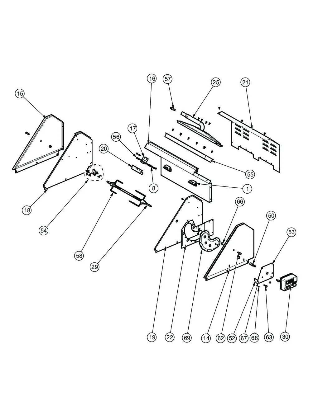 Viking VGBQ33002RE Grill Upper Burner parts diagram