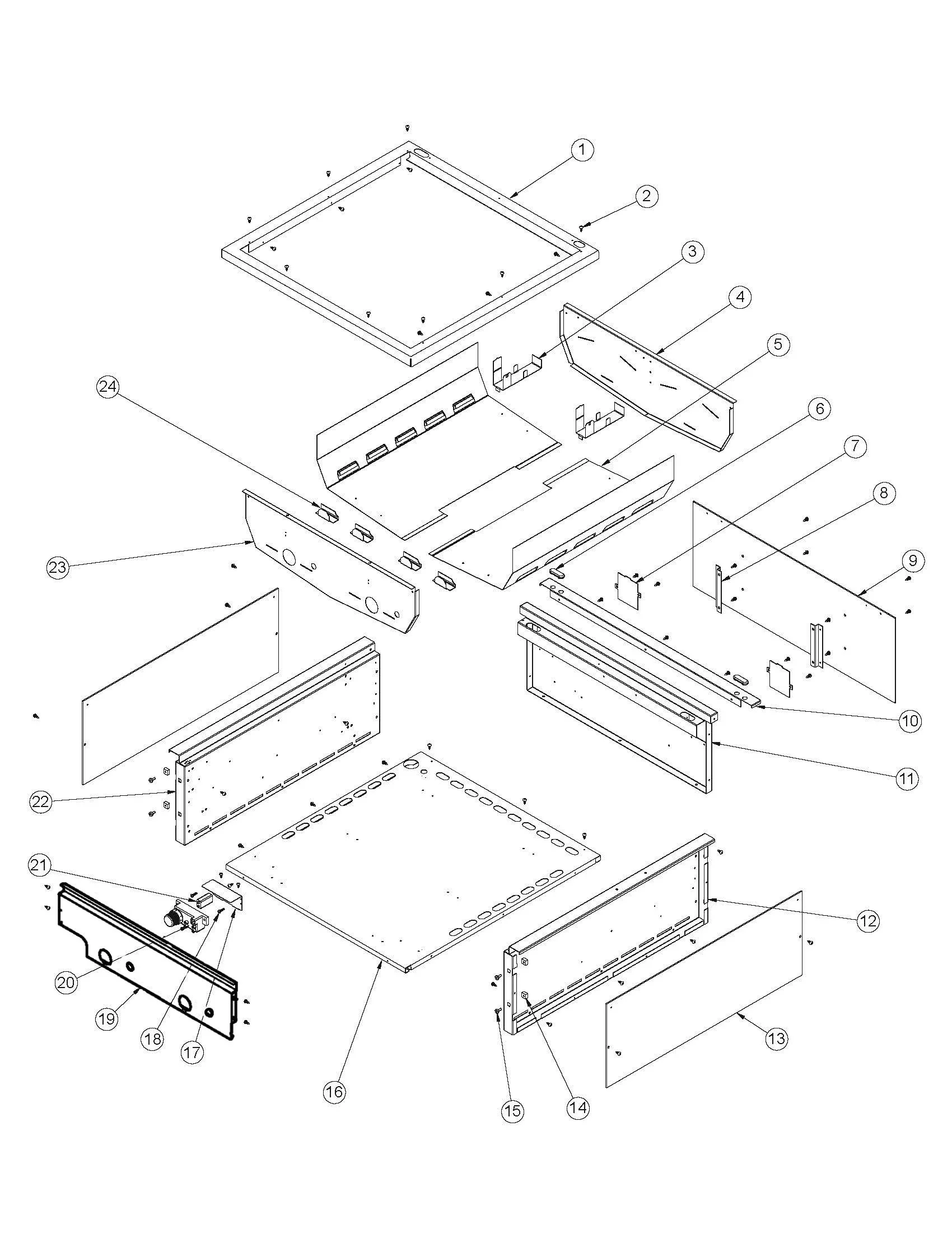 Viking VGBQ3002RT2 Grill Burner Box Area parts diagram