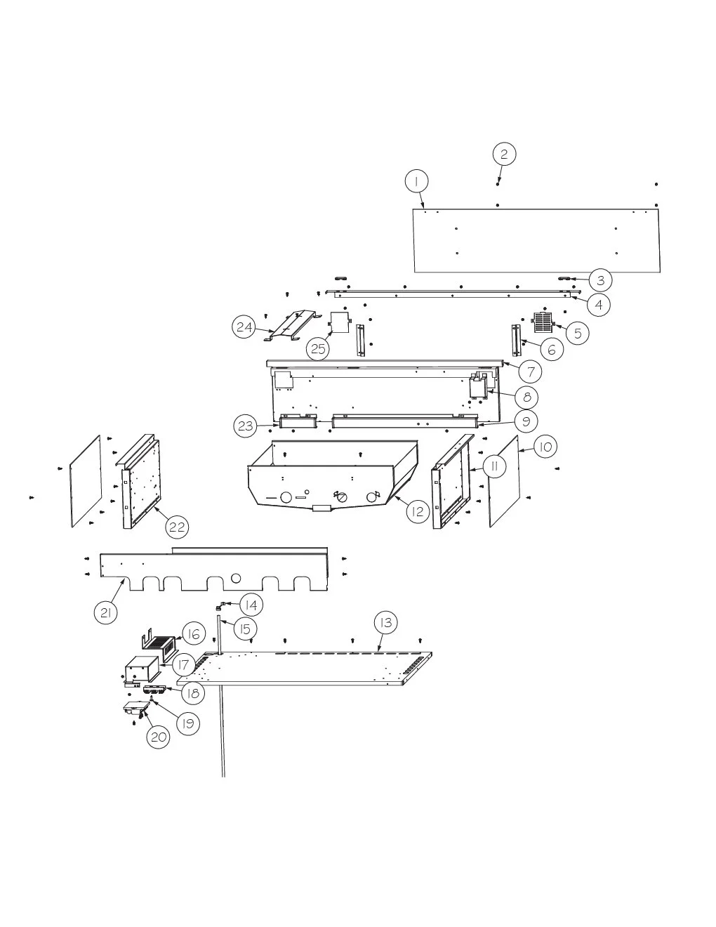 Viking VGBQ4122RE1 Grill Burner Box Area parts diagram