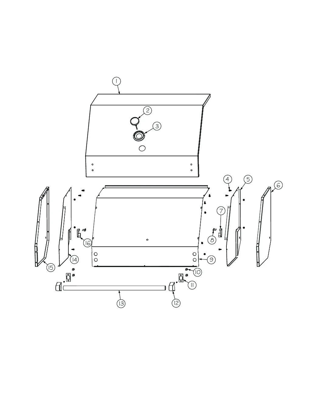 Viking VGBQ4122RE1 Grill Canopy Assembly parts diagram